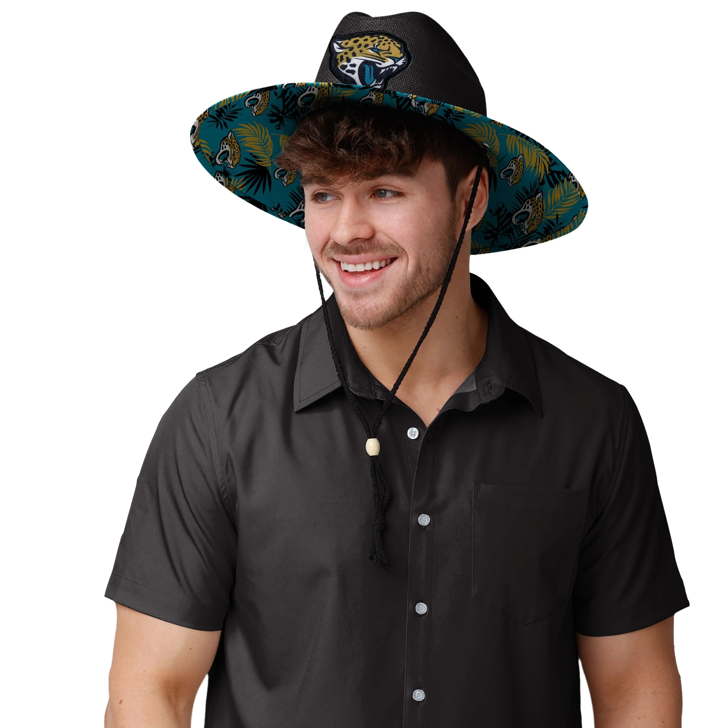 Jacksonville Jaguars NFL Team Color Straw Hat - Image 5