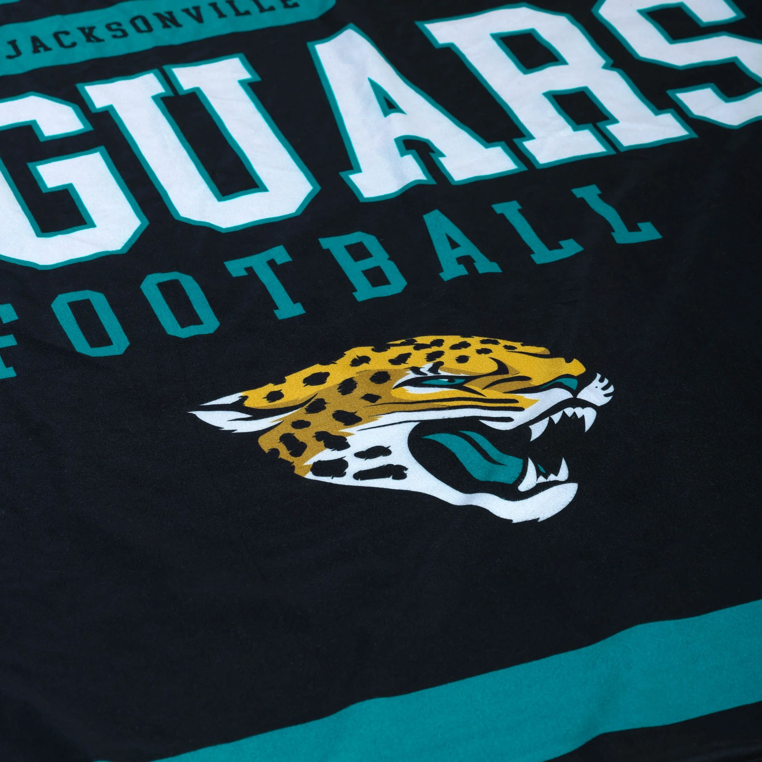 Jacksonville Jaguars NFL Team Property Sherpa Plush Throw Blanket - Image 5