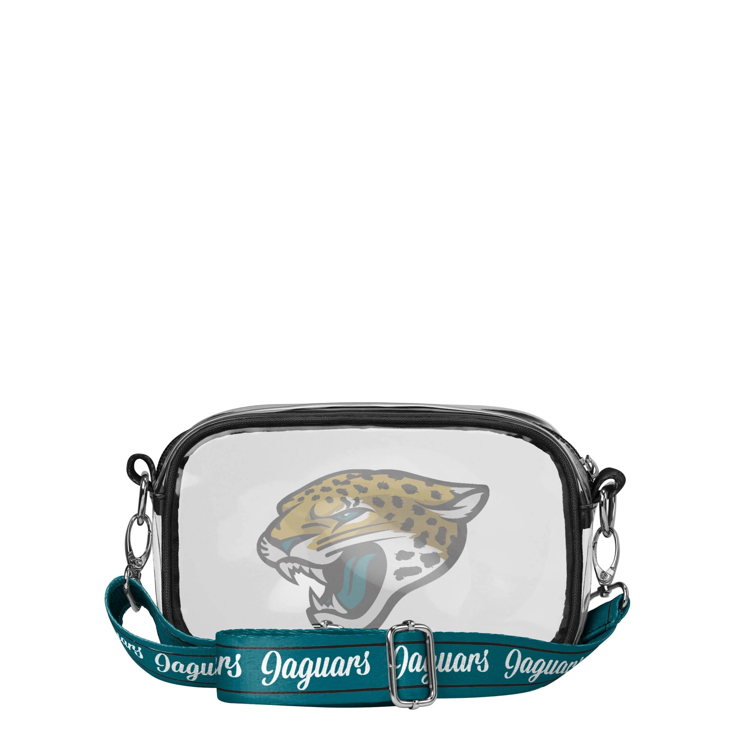 Jacksonville Jaguars NFL Team Stripe Clear Crossbody Bag - Image 5