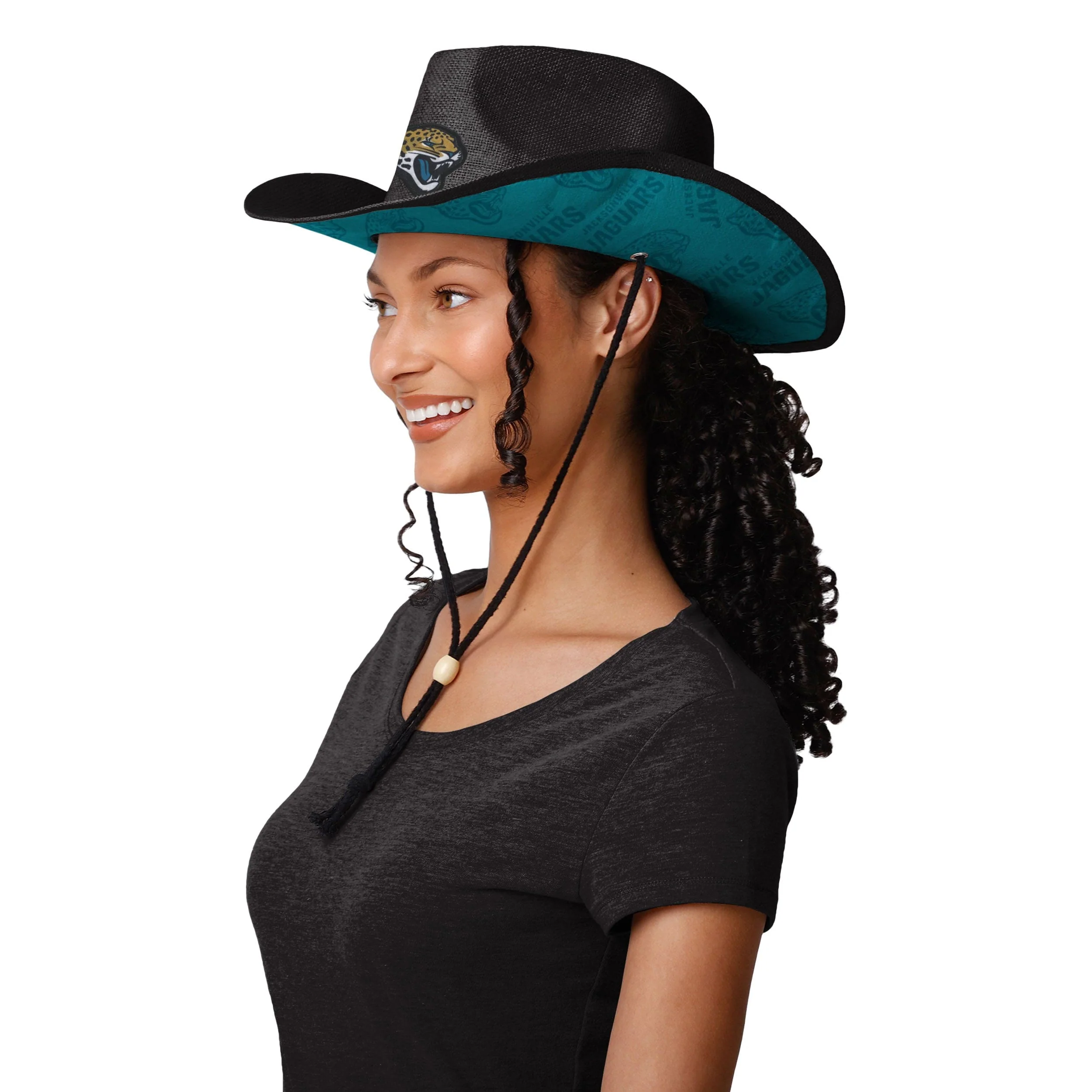 Jacksonville Jaguars NFL Team Stripe Cowboy Hat - Image 4