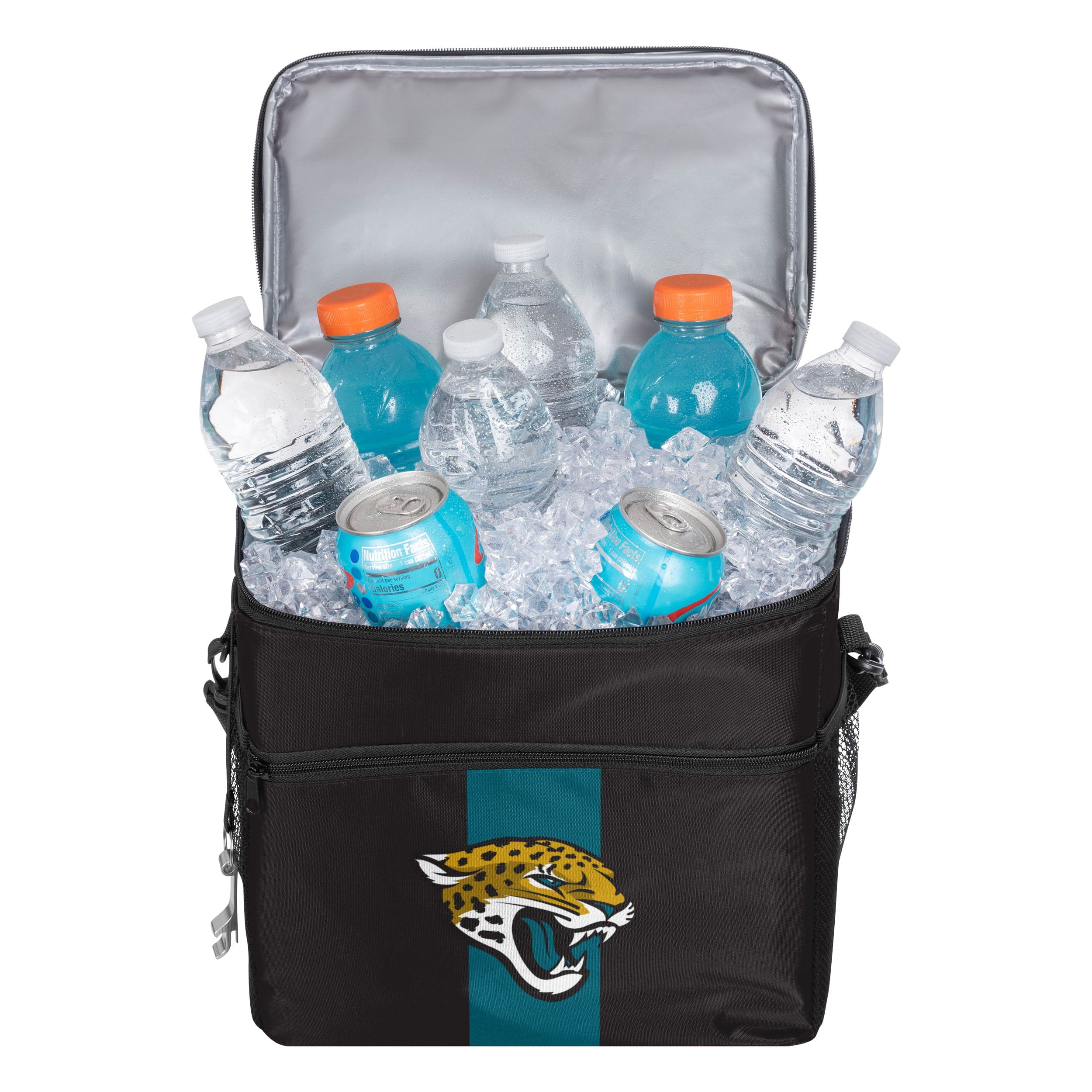 Jacksonville Jaguars NFL Team Stripe Tailgate 24 Pack Cooler - Image 3