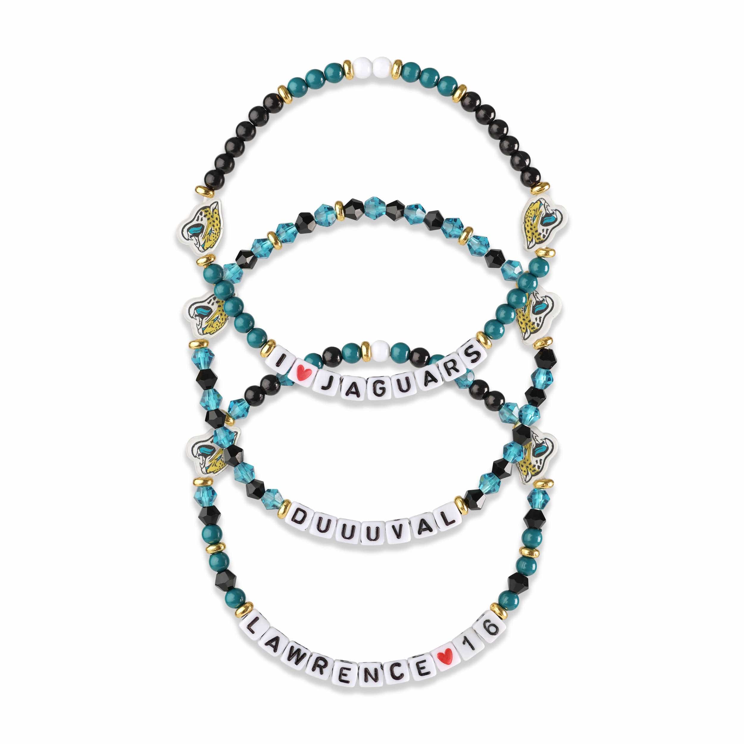 Jacksonville Jaguars NFL Trevor Lawrence 3 Pack Player Friendship Bracelet
