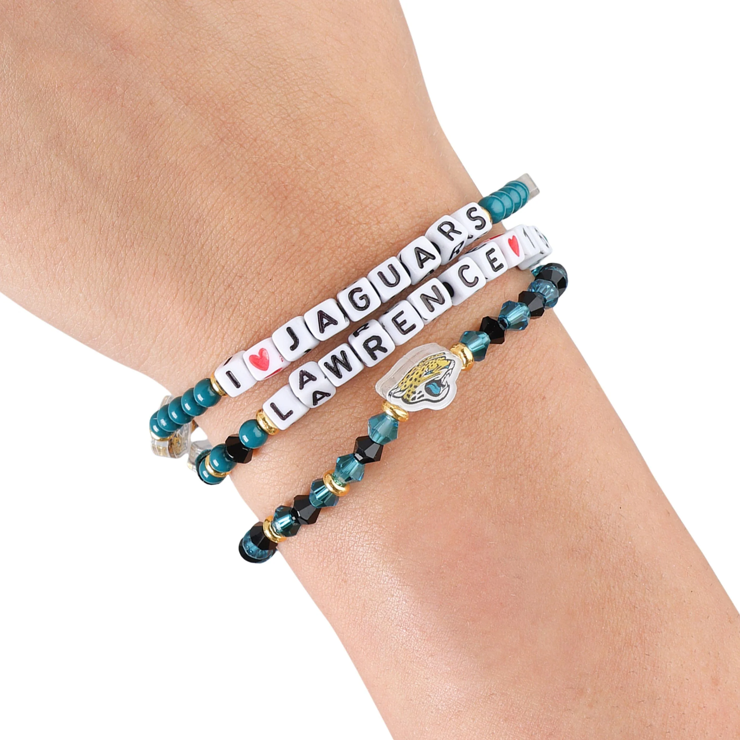 Jacksonville Jaguars NFL Trevor Lawrence 3 Pack Player Friendship Bracelet - Image 4