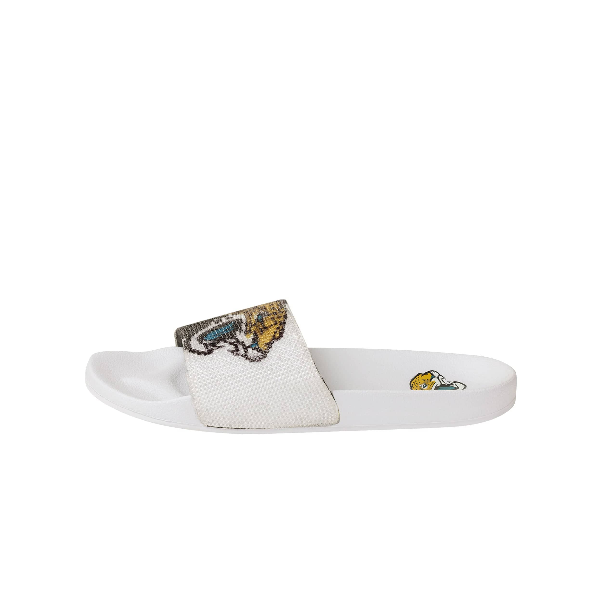 Jacksonville Jaguars NFL Womens Big Logo Shimmer Slide - Image 4