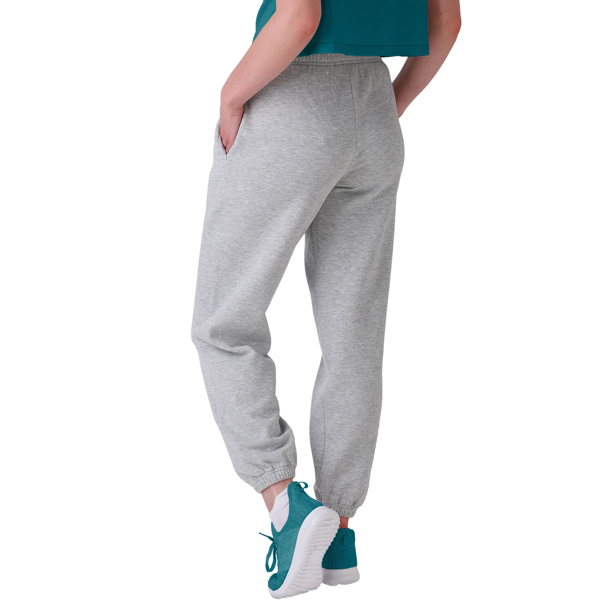 Jacksonville Jaguars NFL Womens Big Wordmark Gray Sweatpants - Image 2