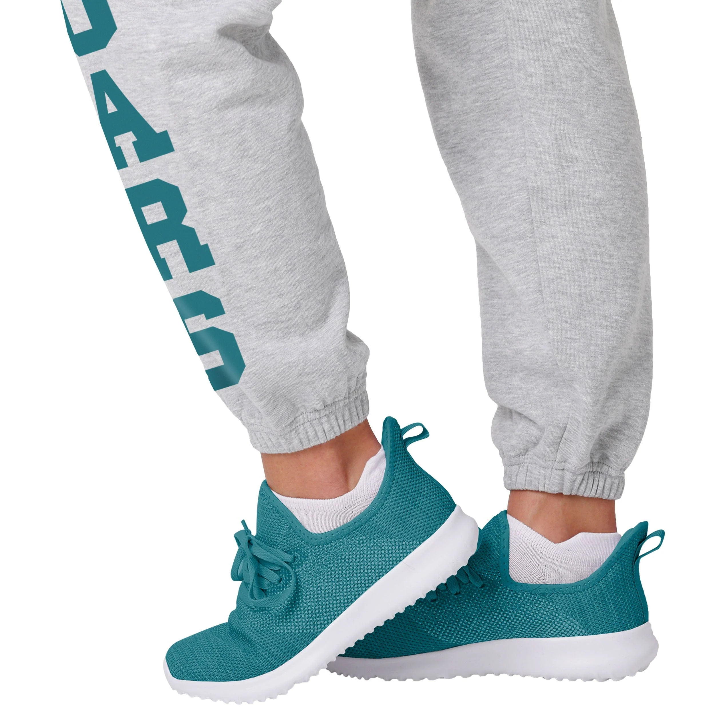 Jacksonville Jaguars NFL Womens Big Wordmark Gray Sweatpants - Image 4