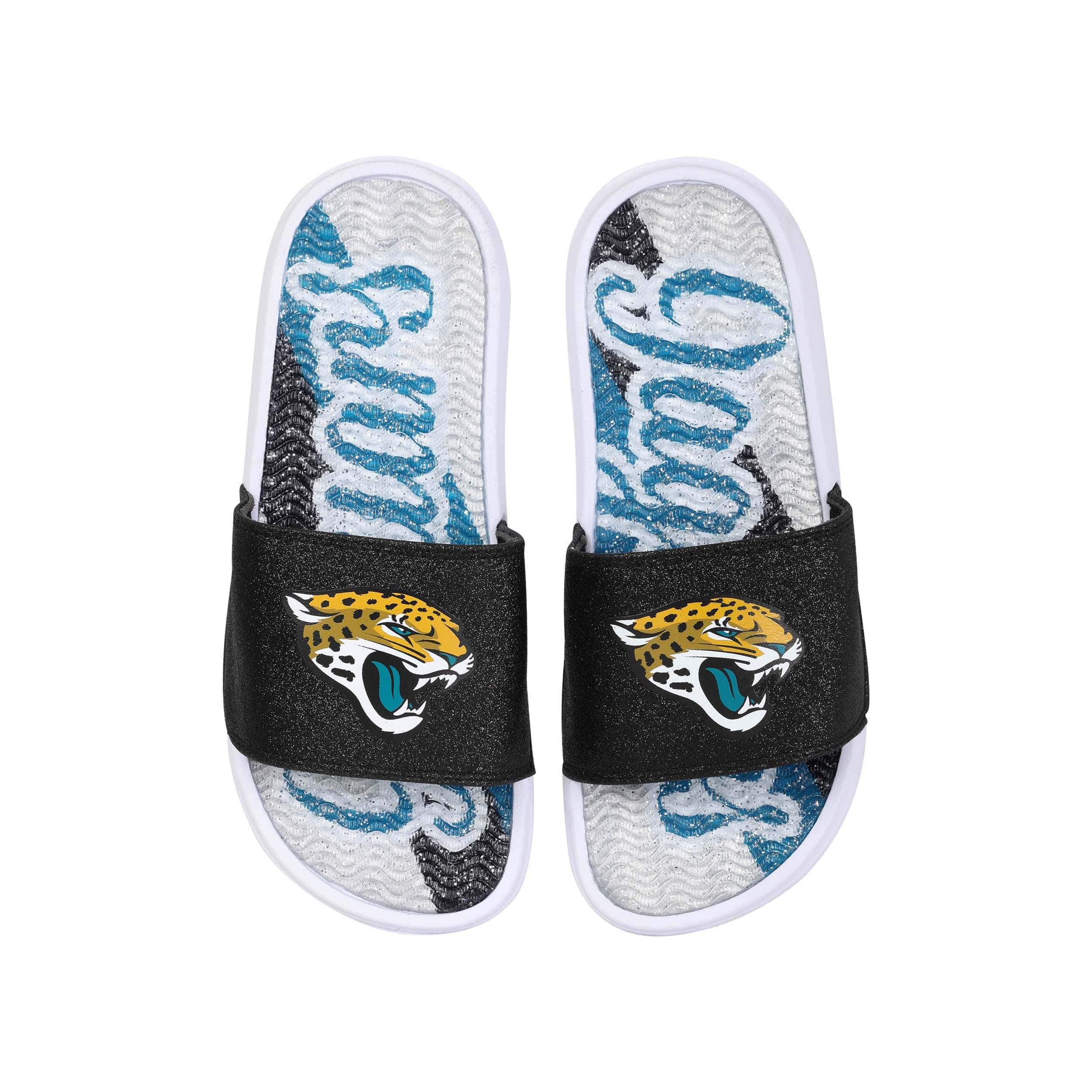 Jacksonville Jaguars NFL Womens Glitter Gel Slide - Image 3