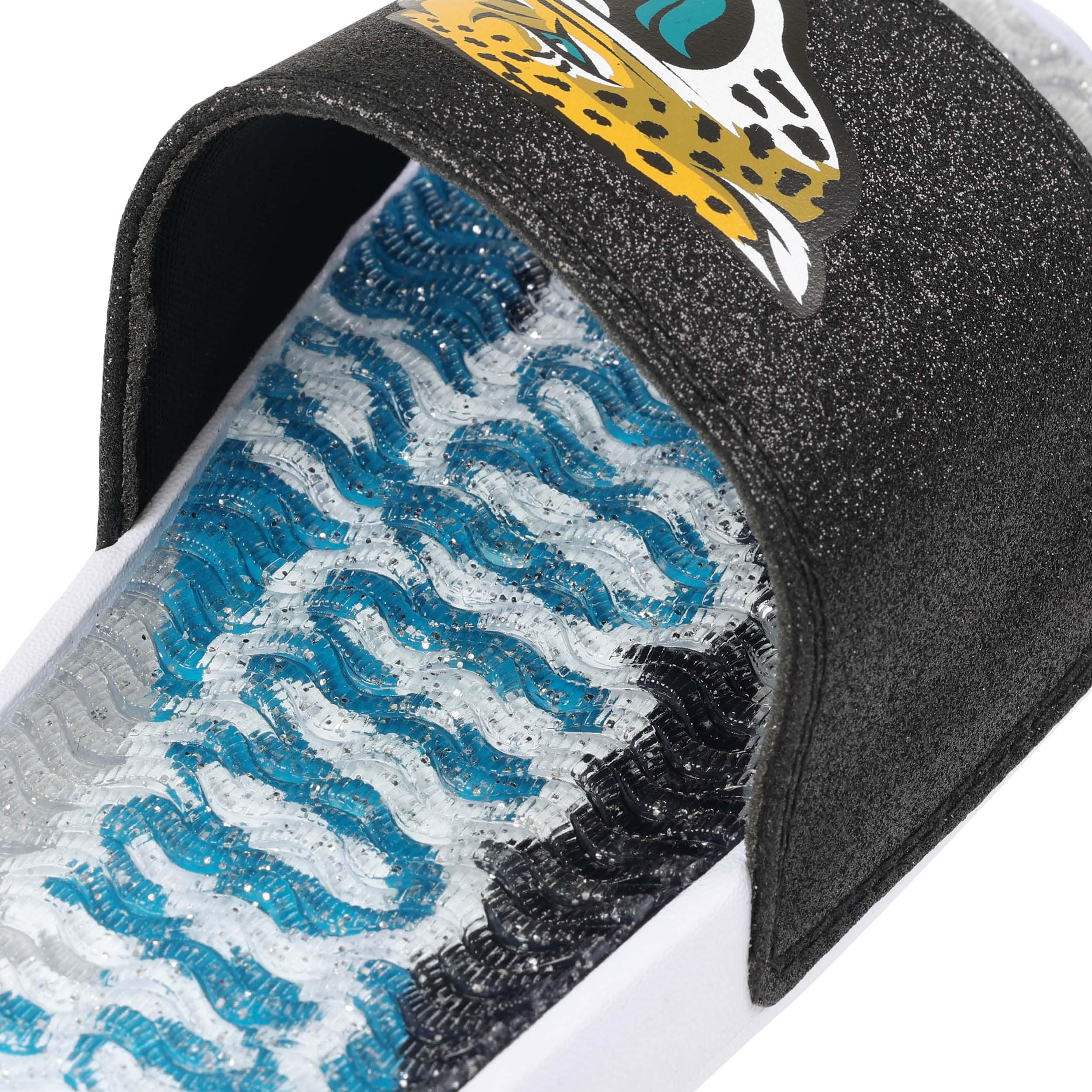 Jacksonville Jaguars NFL Womens Glitter Gel Slide - Image 4