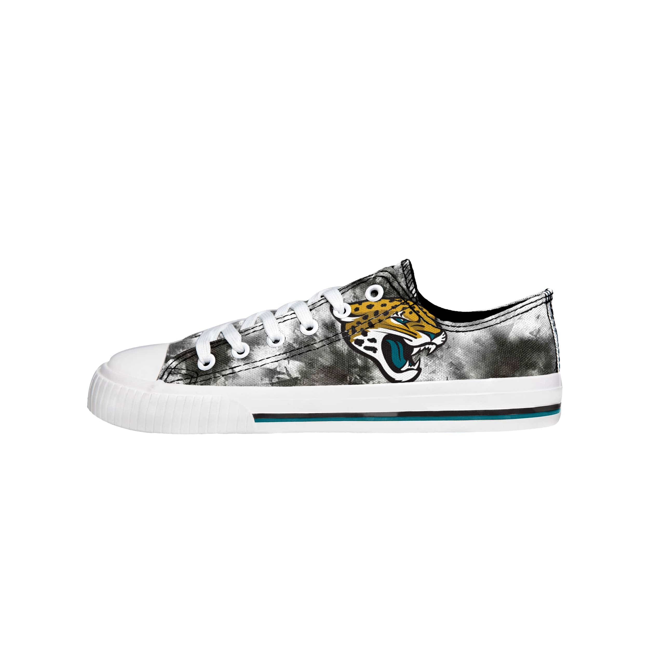 Jacksonville Jaguars NFL Womens Low Top Tie-Dye Canvas Shoe - Image 2