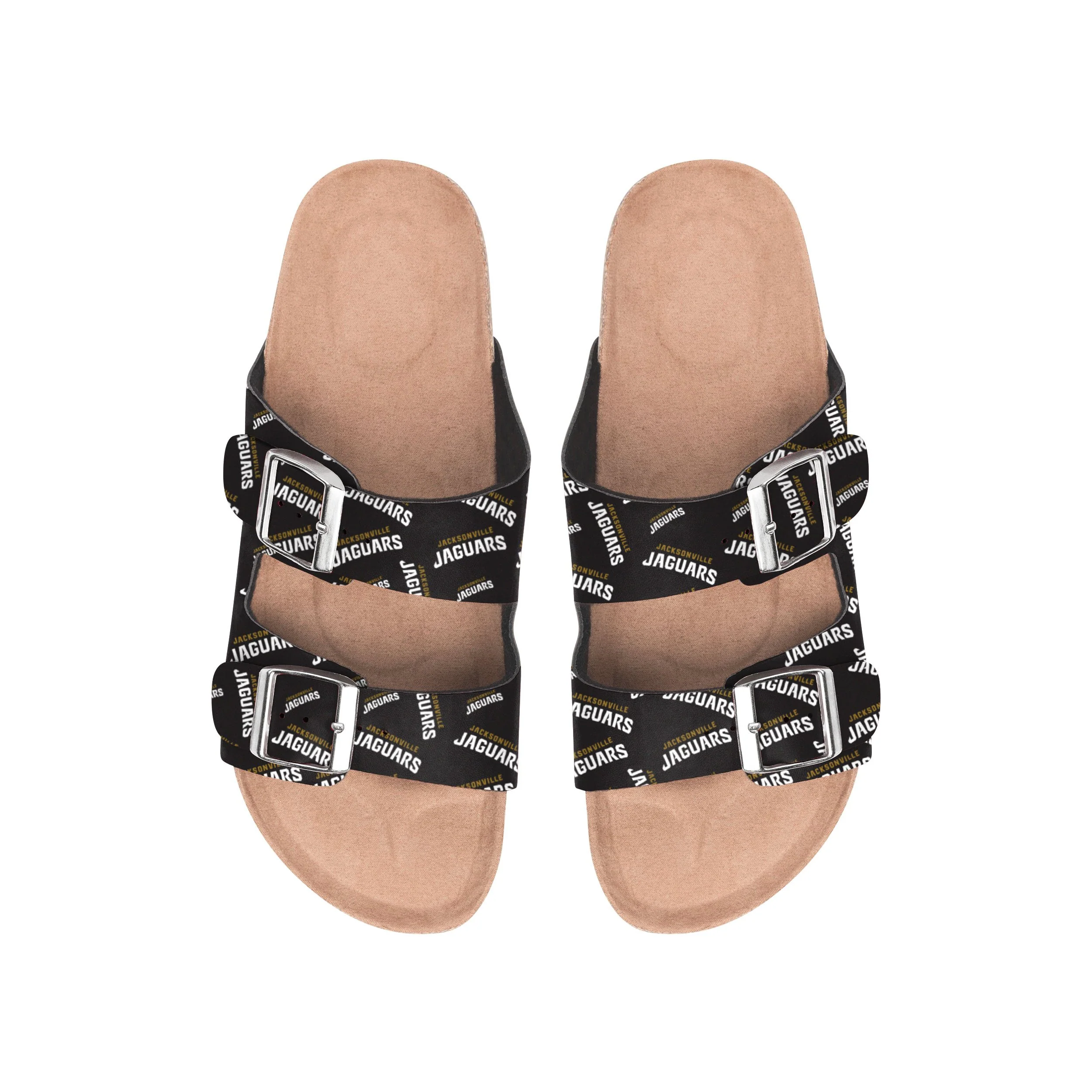 Jacksonville Jaguars NFL Womens Mini Print Double Buckle Sandal - Image 2