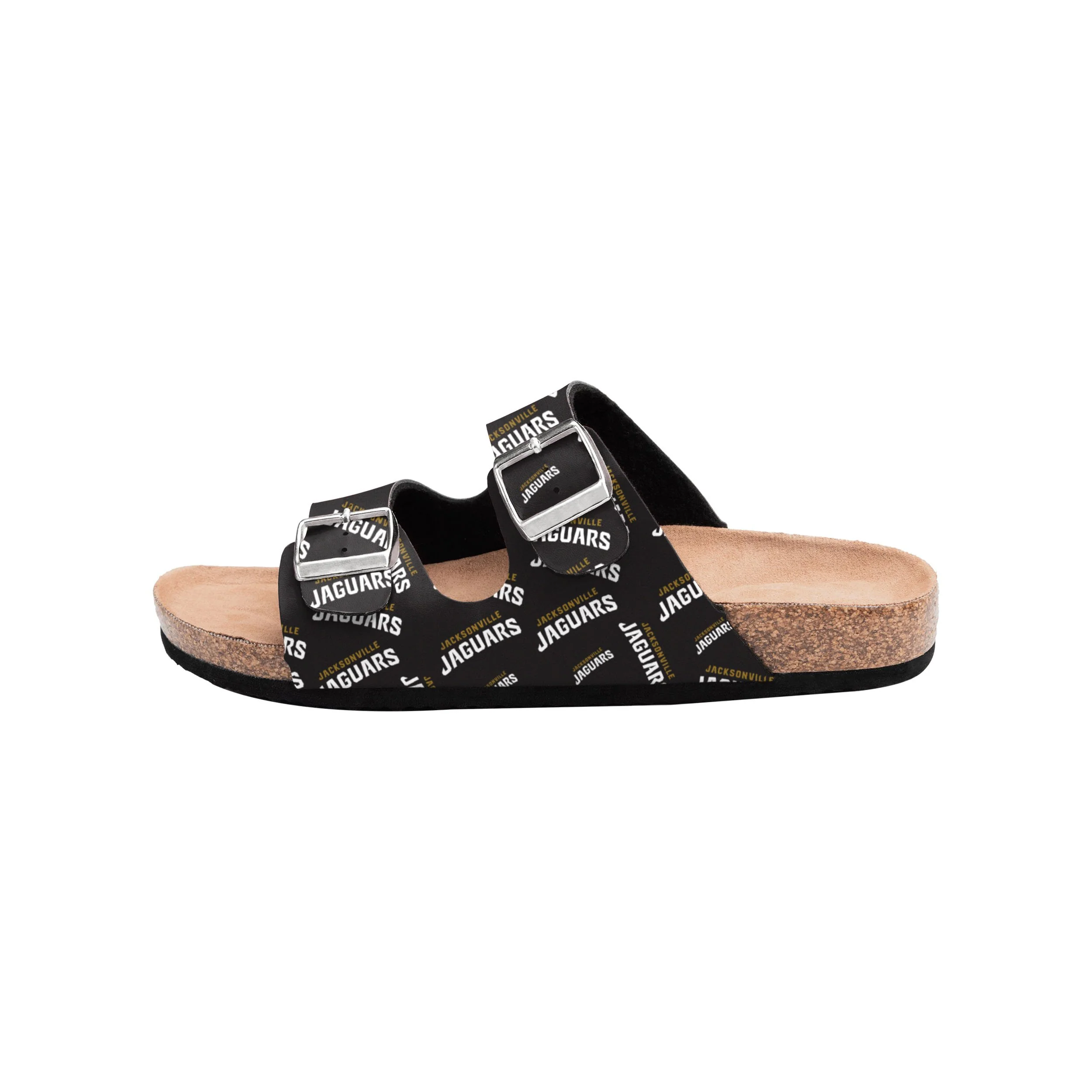 Jacksonville Jaguars NFL Womens Mini Print Double Buckle Sandal - Image 4