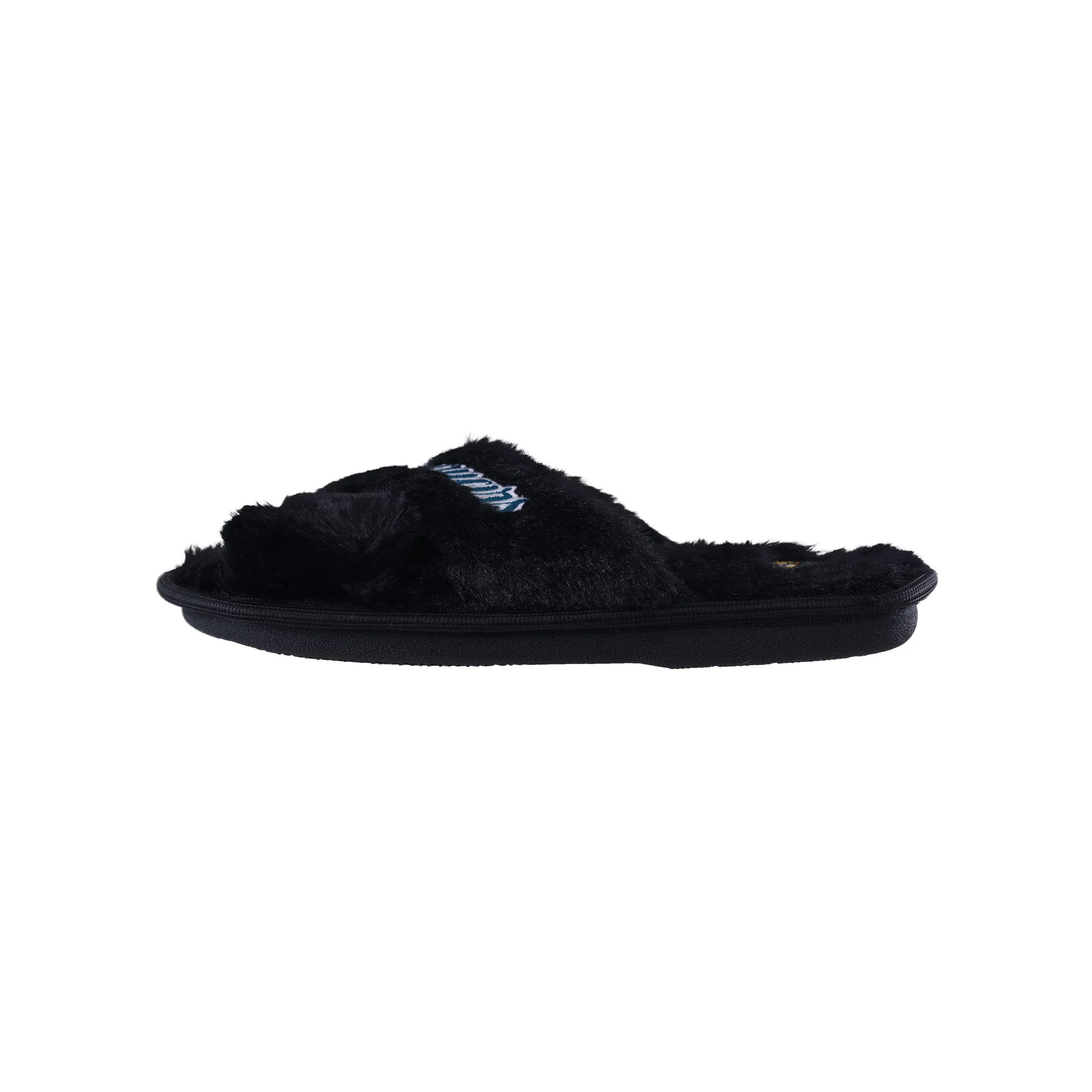 Jacksonville Jaguars NFL Womens Script Wordmark Fur Cross Slide - Image 4