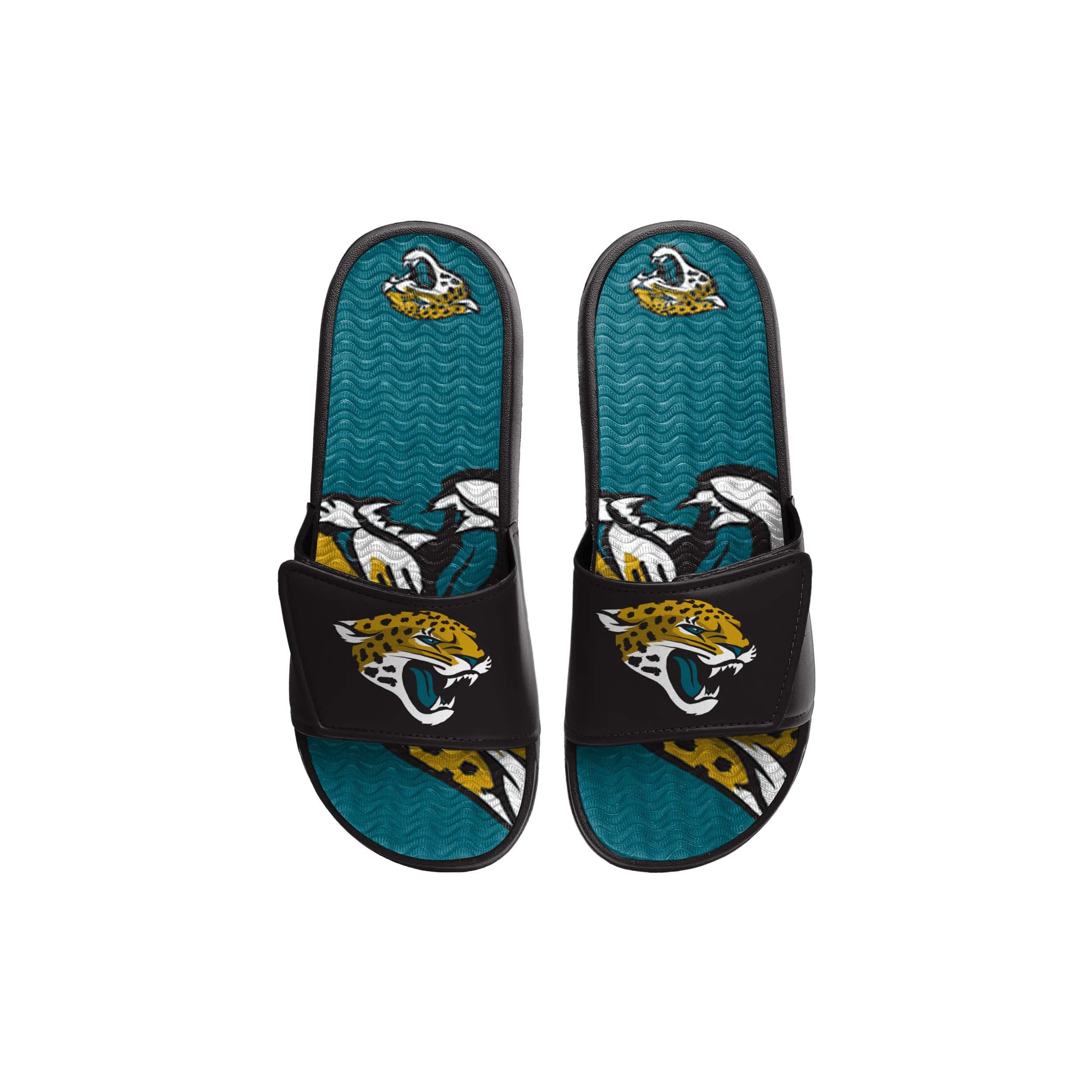 Jacksonville Jaguars NFL Youth Colorblock Big Logo Gel Slide - Image 2