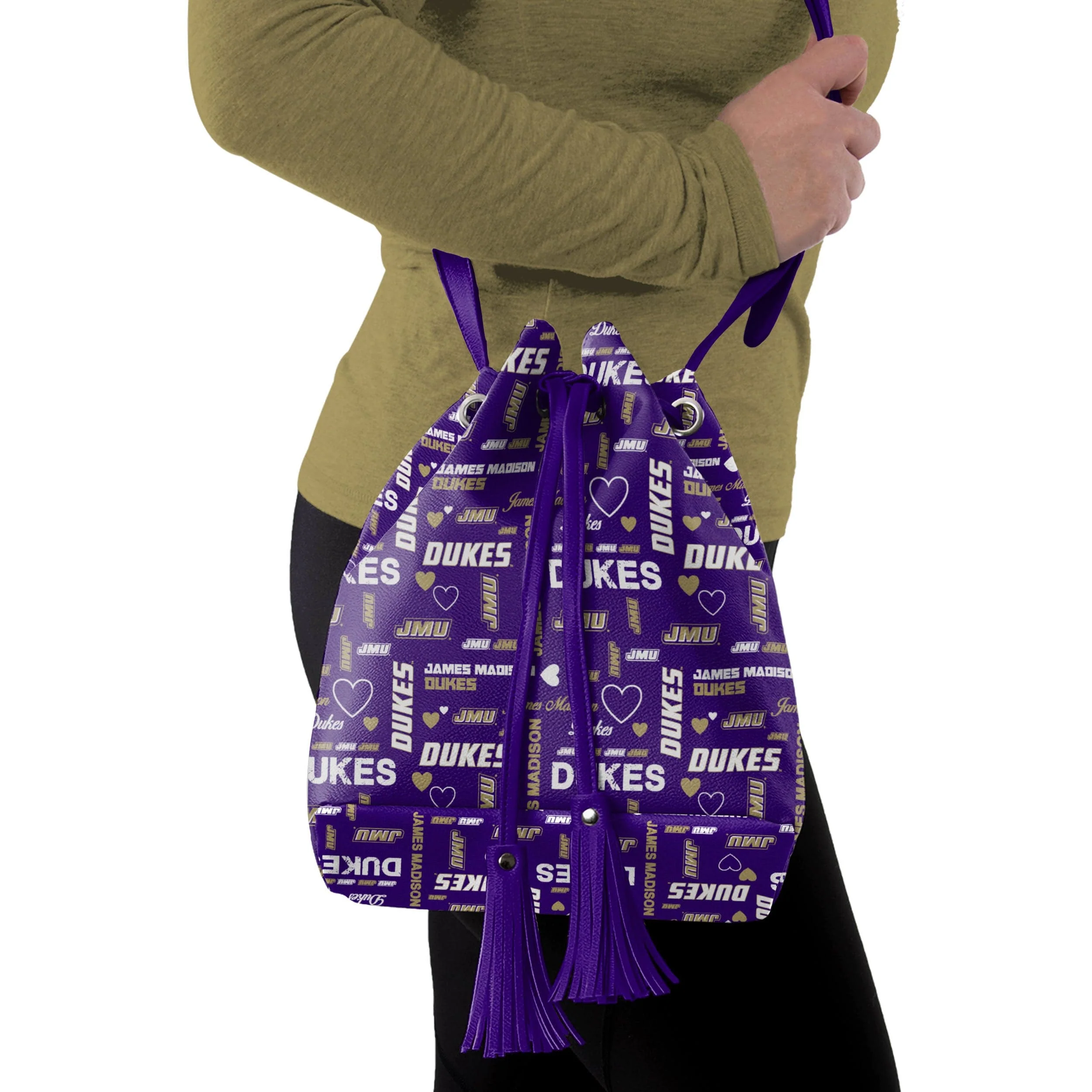 James Madison Dukes NCAA Logo Love Cinch Purse - Image 2