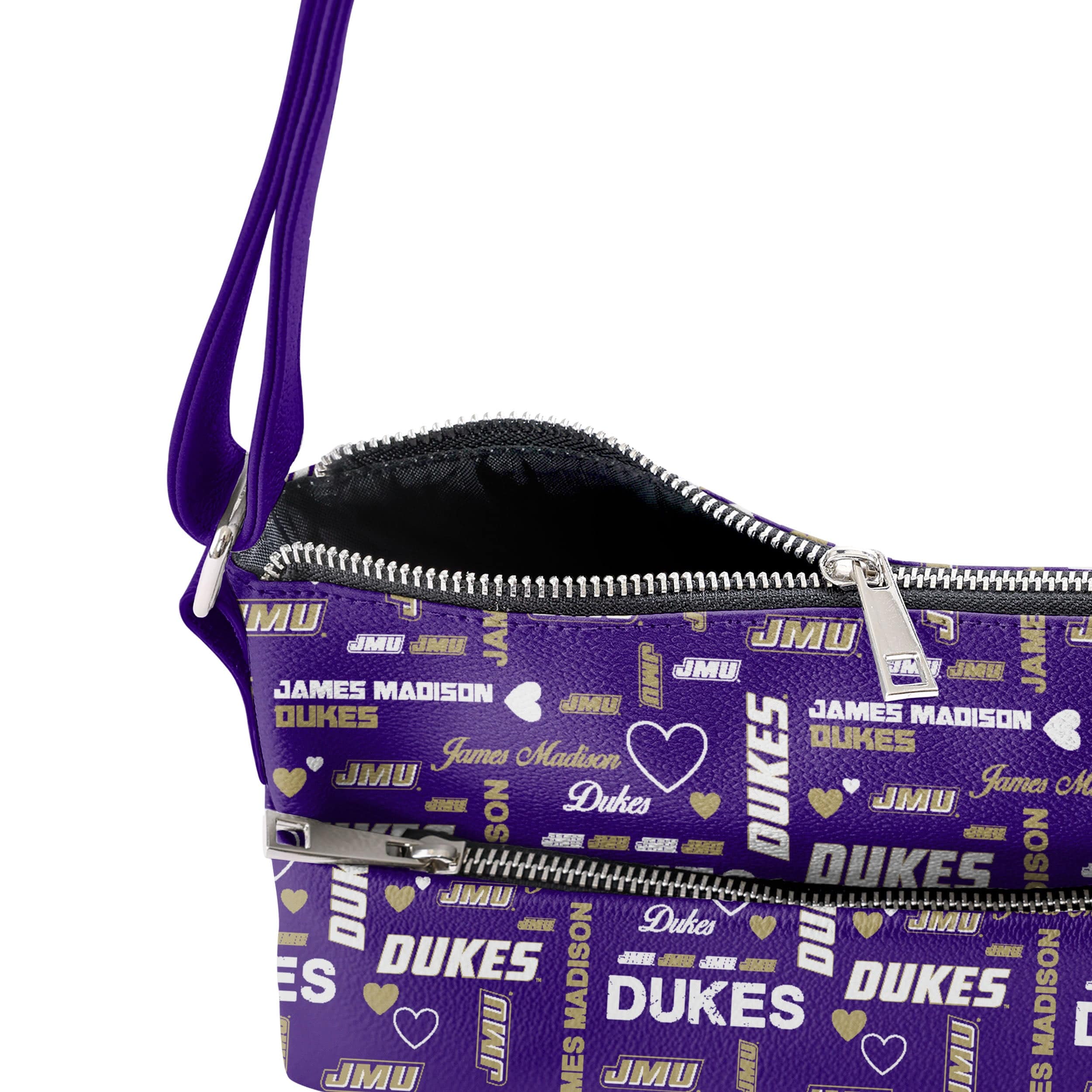 James Madison Dukes NCAA Logo Love Crossbody Purse - Image 4