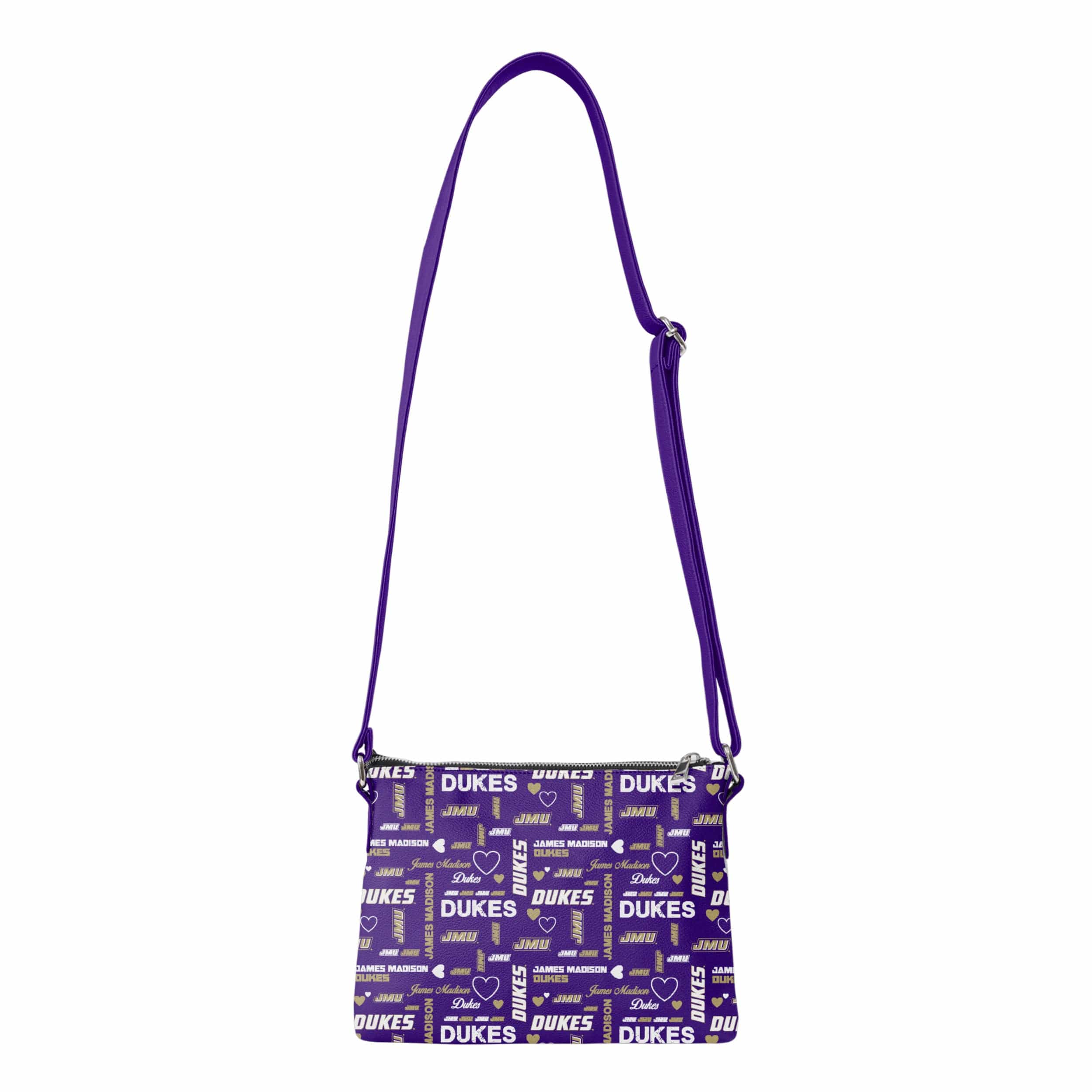 James Madison Dukes NCAA Logo Love Crossbody Purse - Image 5