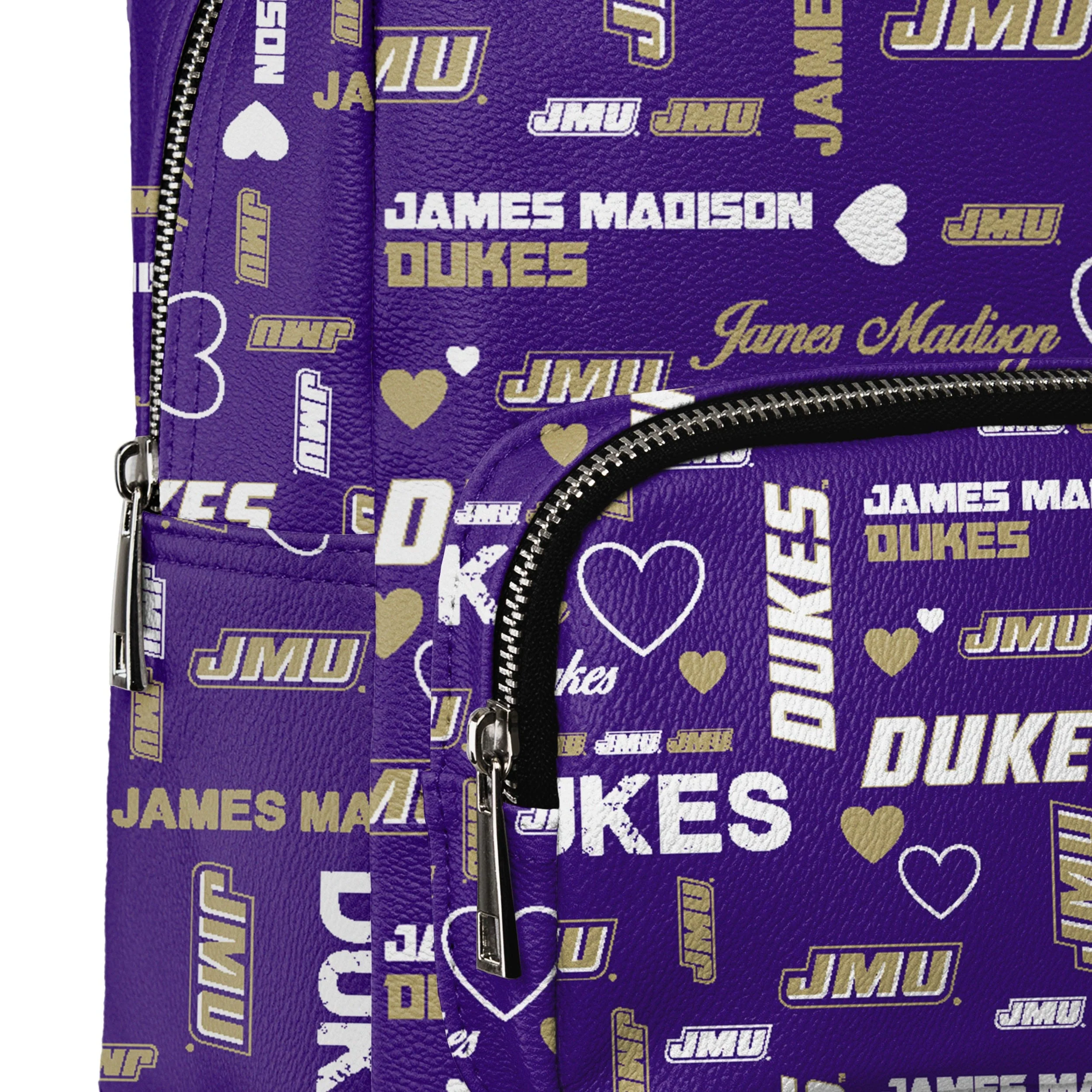 James Madison Dukes NCAA Logo Love Mini Backpack - Image 4