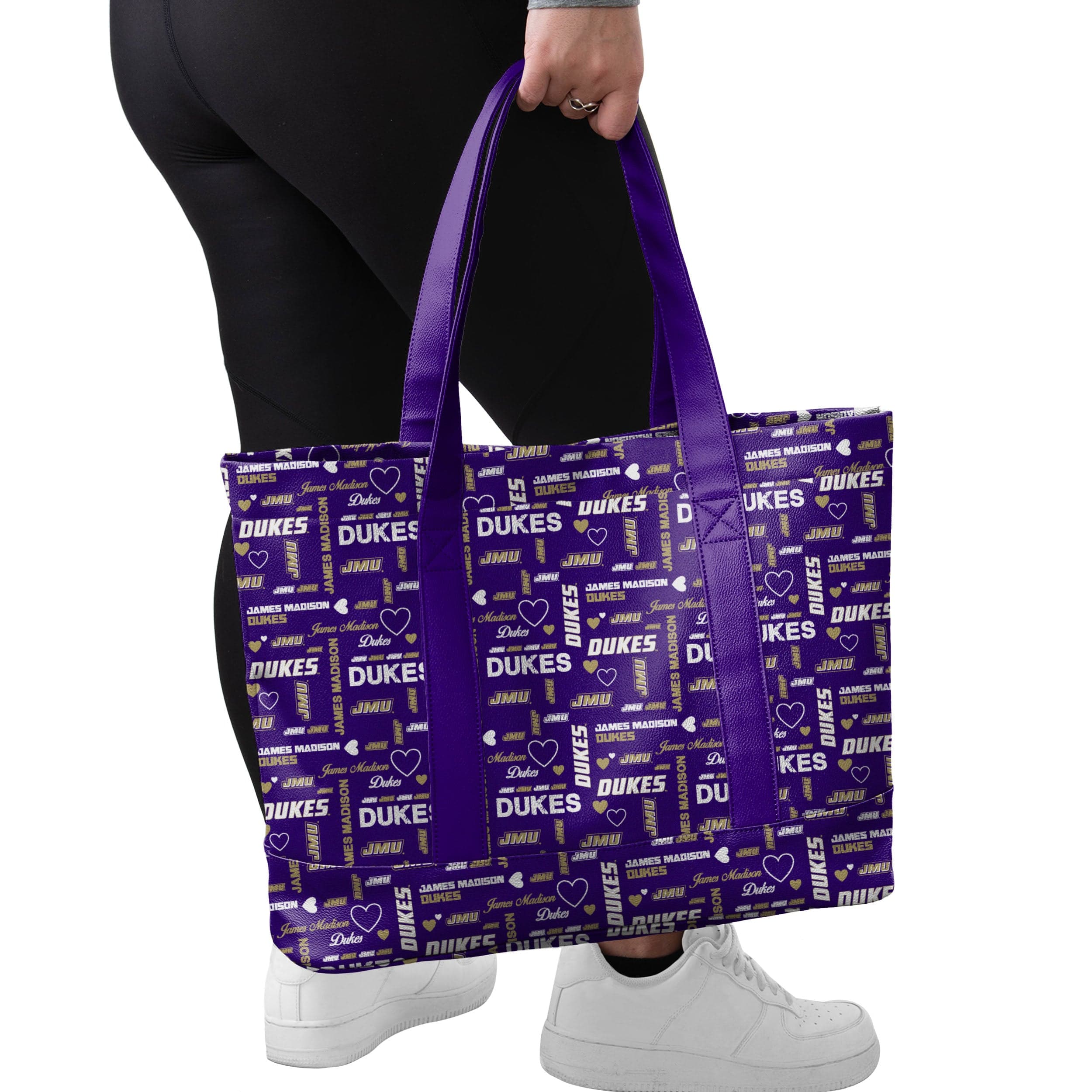James Madison Dukes NCAA Logo Love Tote Bag - Image 2