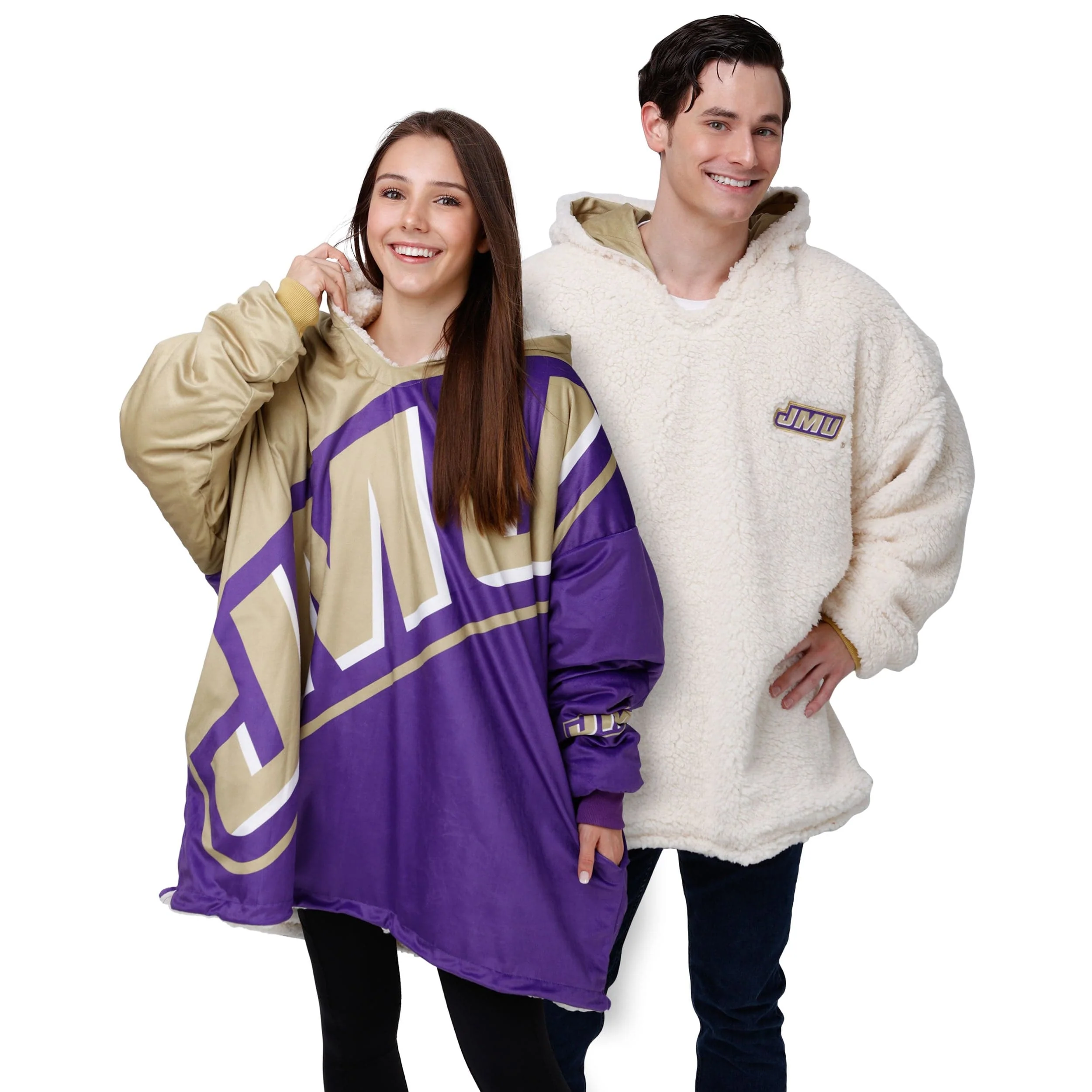 James Madison Dukes NCAA Reversible Colorblock Hoodeez