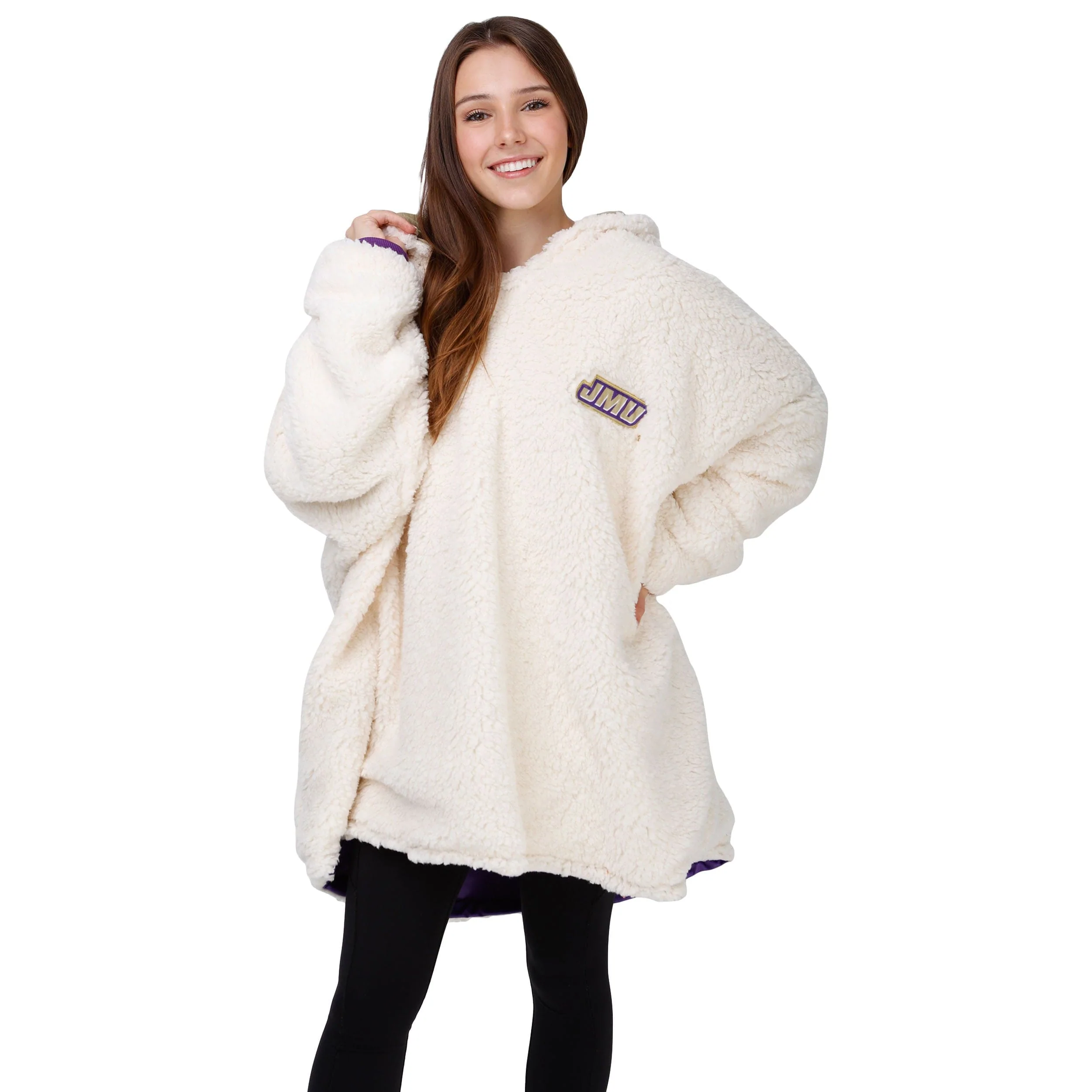 James Madison Dukes NCAA Reversible Colorblock Hoodeez - Image 4
