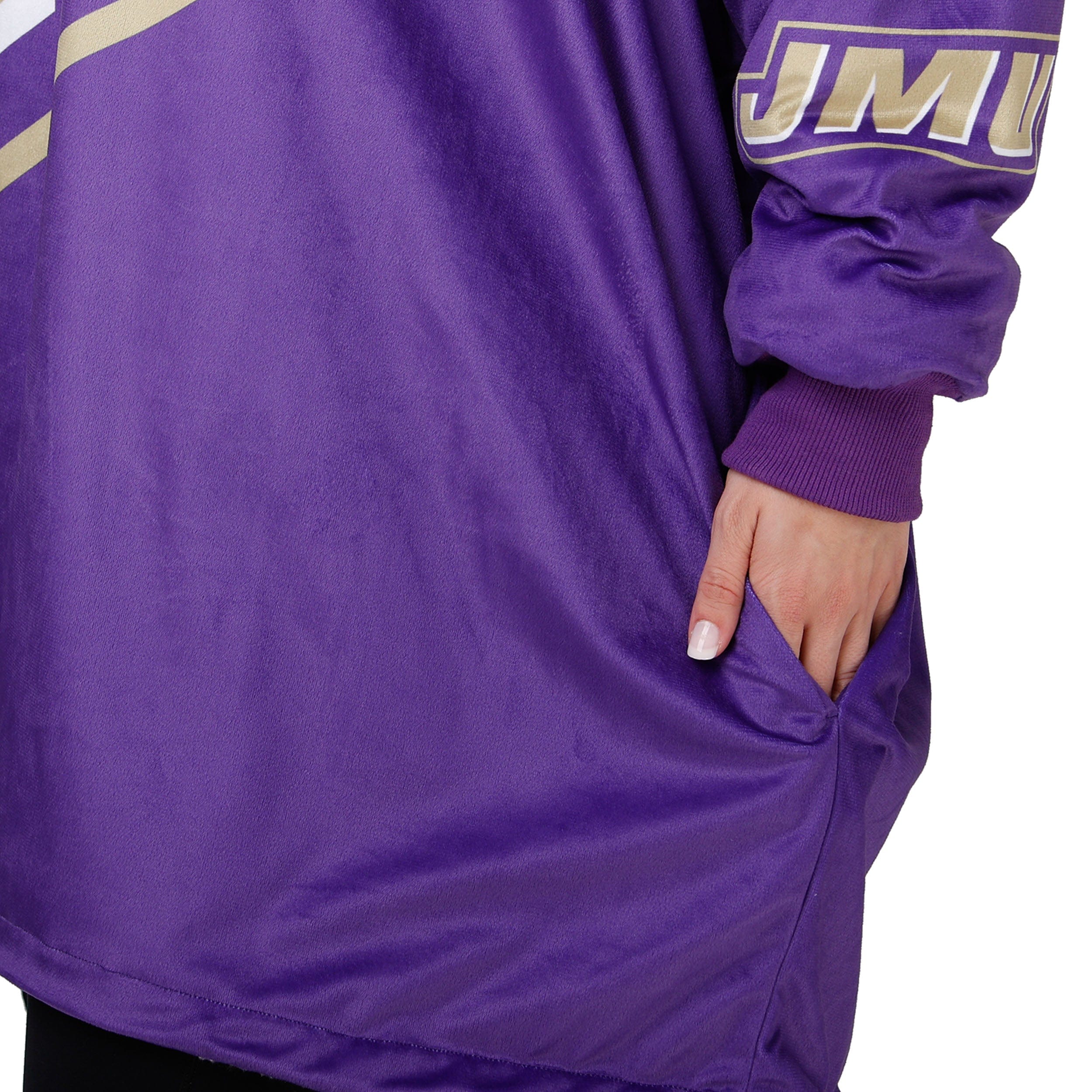 James Madison Dukes NCAA Reversible Colorblock Hoodeez - Image 5