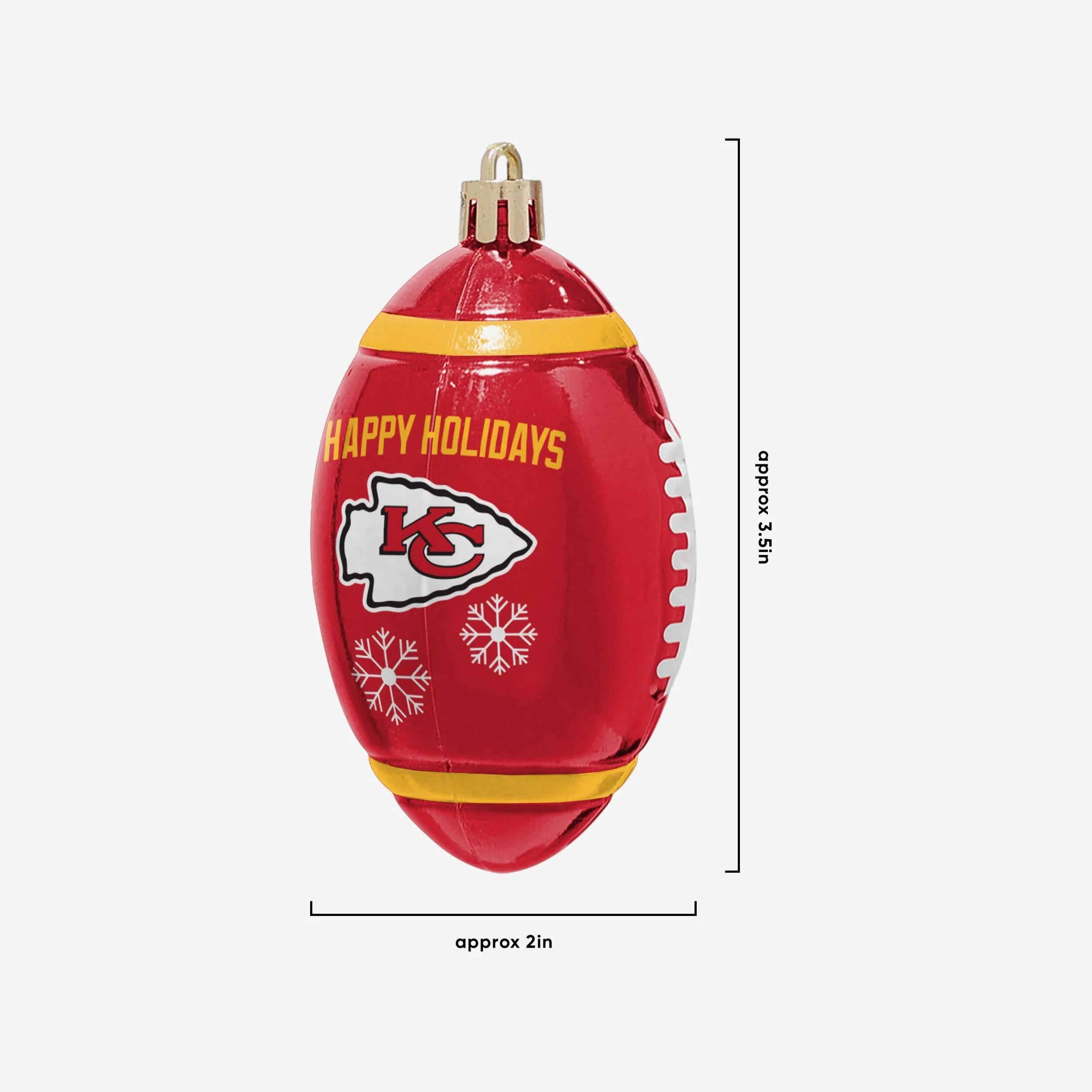 Kansas City Chiefs NFL 12 Pack Football Ornament Set - Image 3