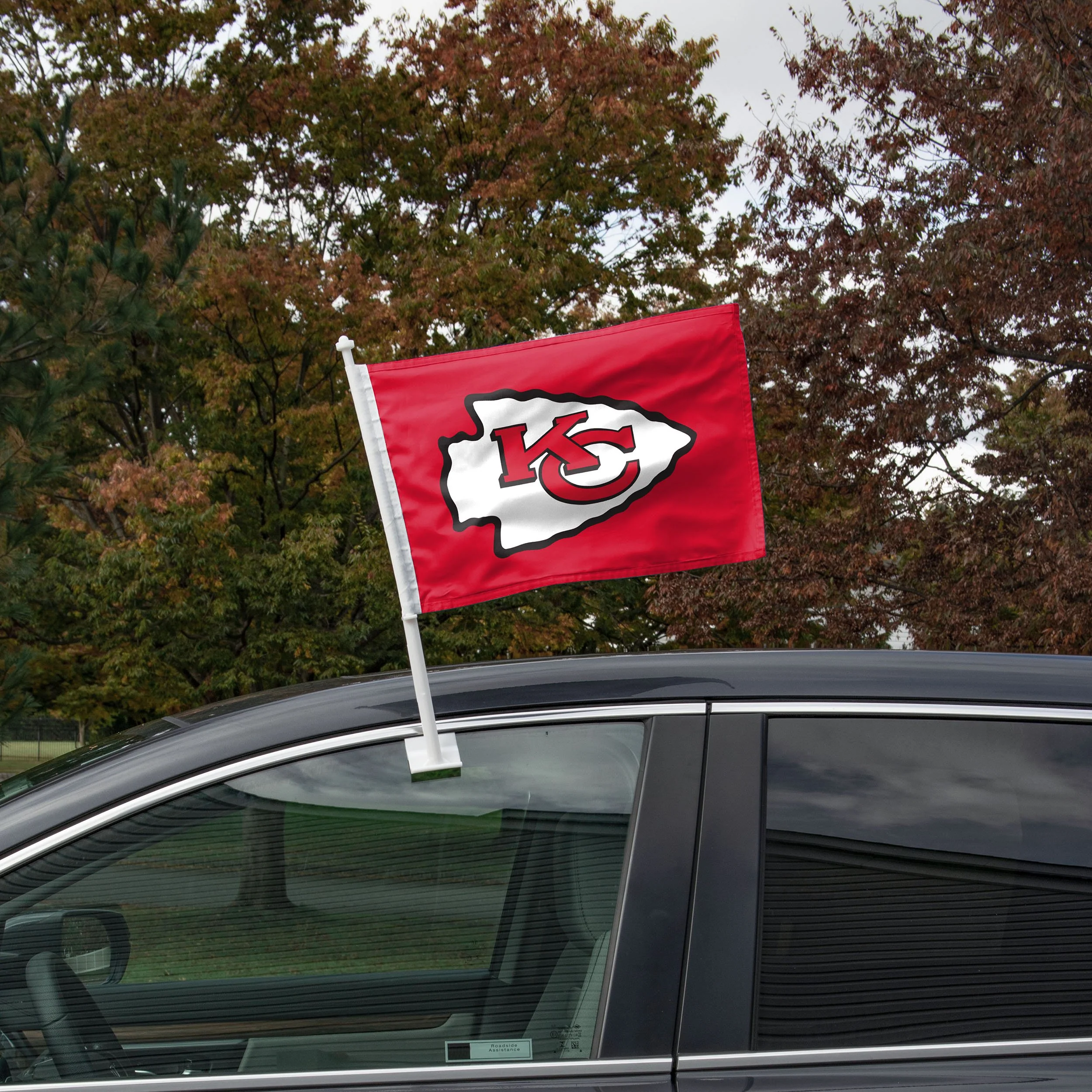 Kansas City Chiefs NFL 2 Pack Solid Car Flag - Image 2