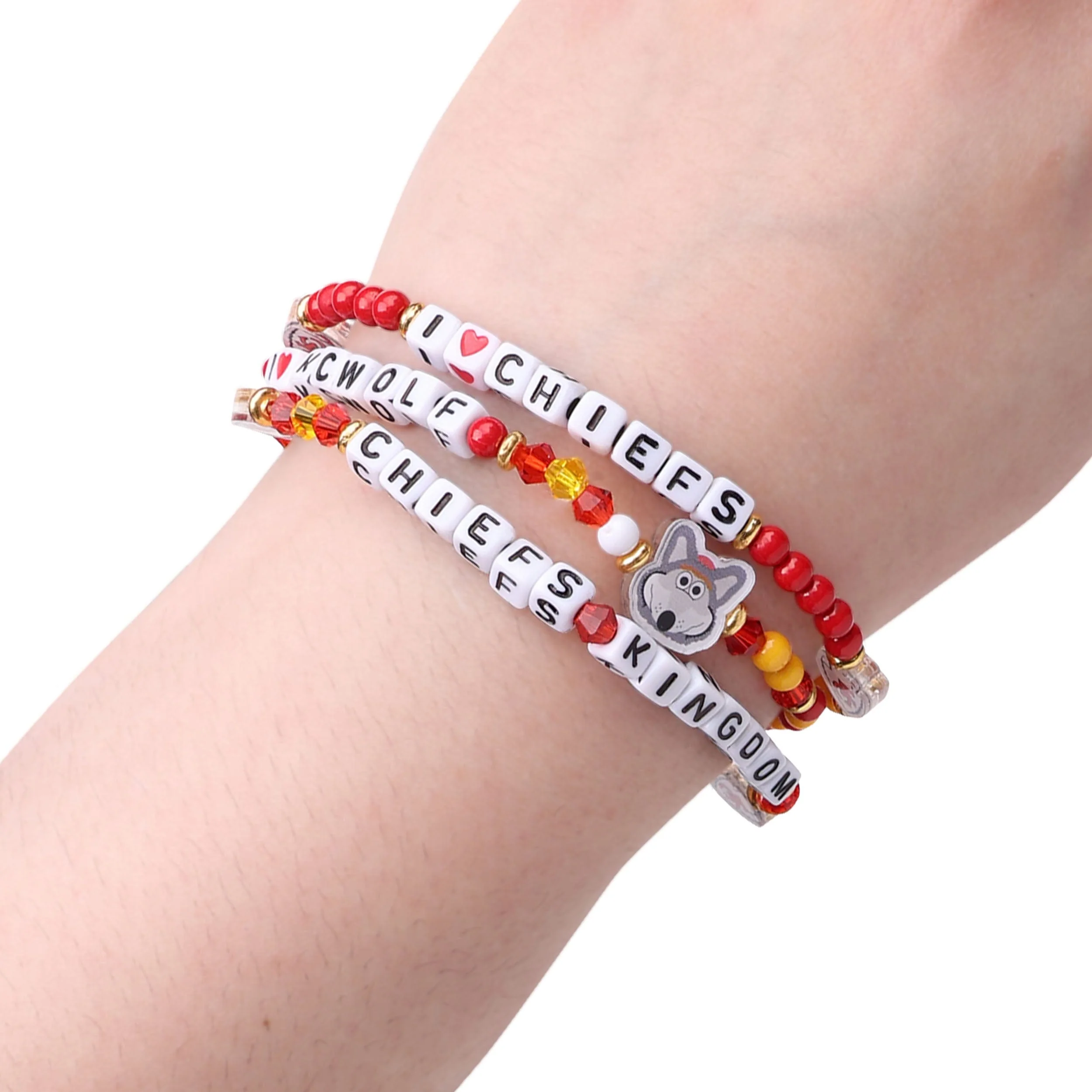 Kansas City Chiefs NFL 3 Pack Friendship Bracelet - Image 4