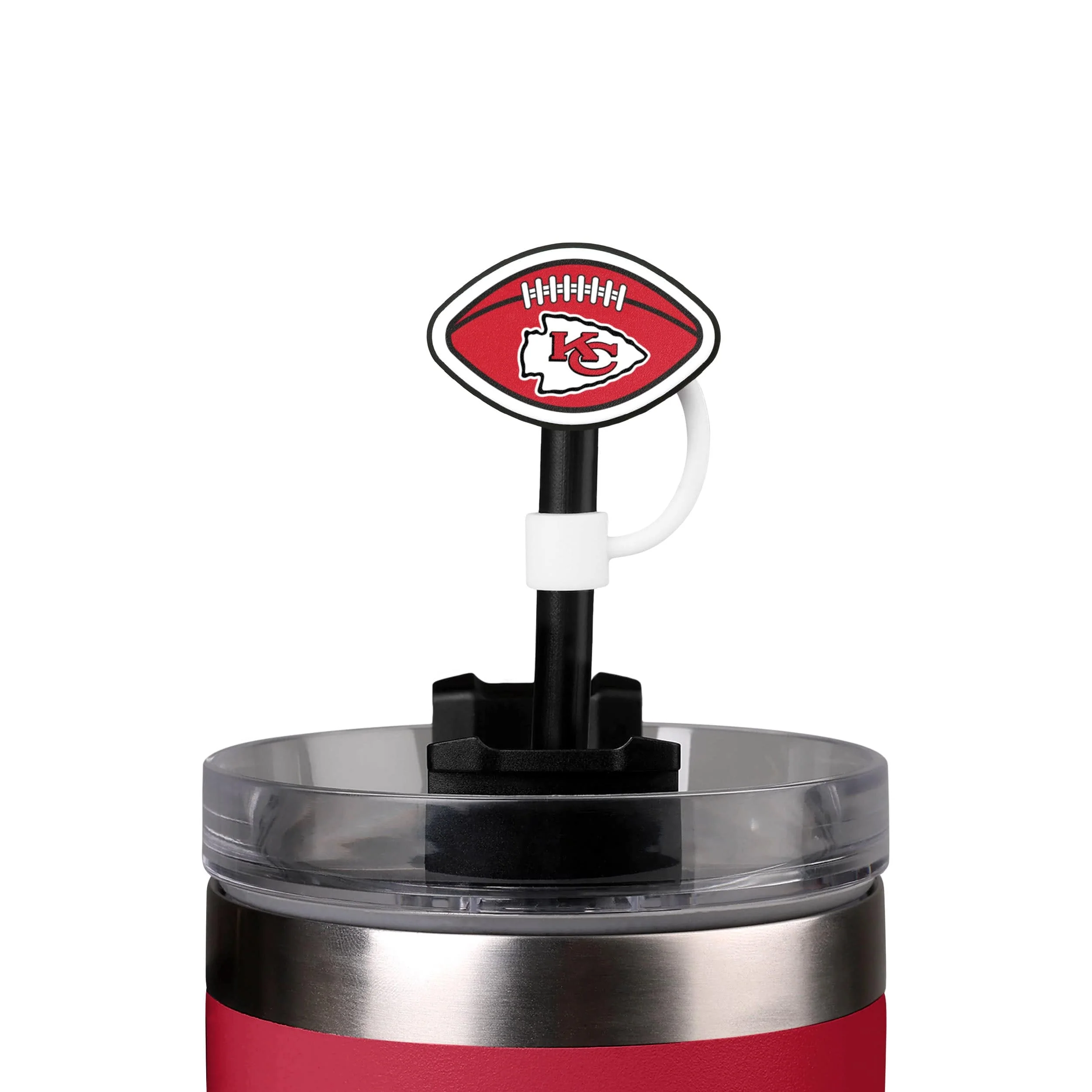 Kansas City Chiefs NFL 3 Pack Primary Logo Straw Toppers - Image 2