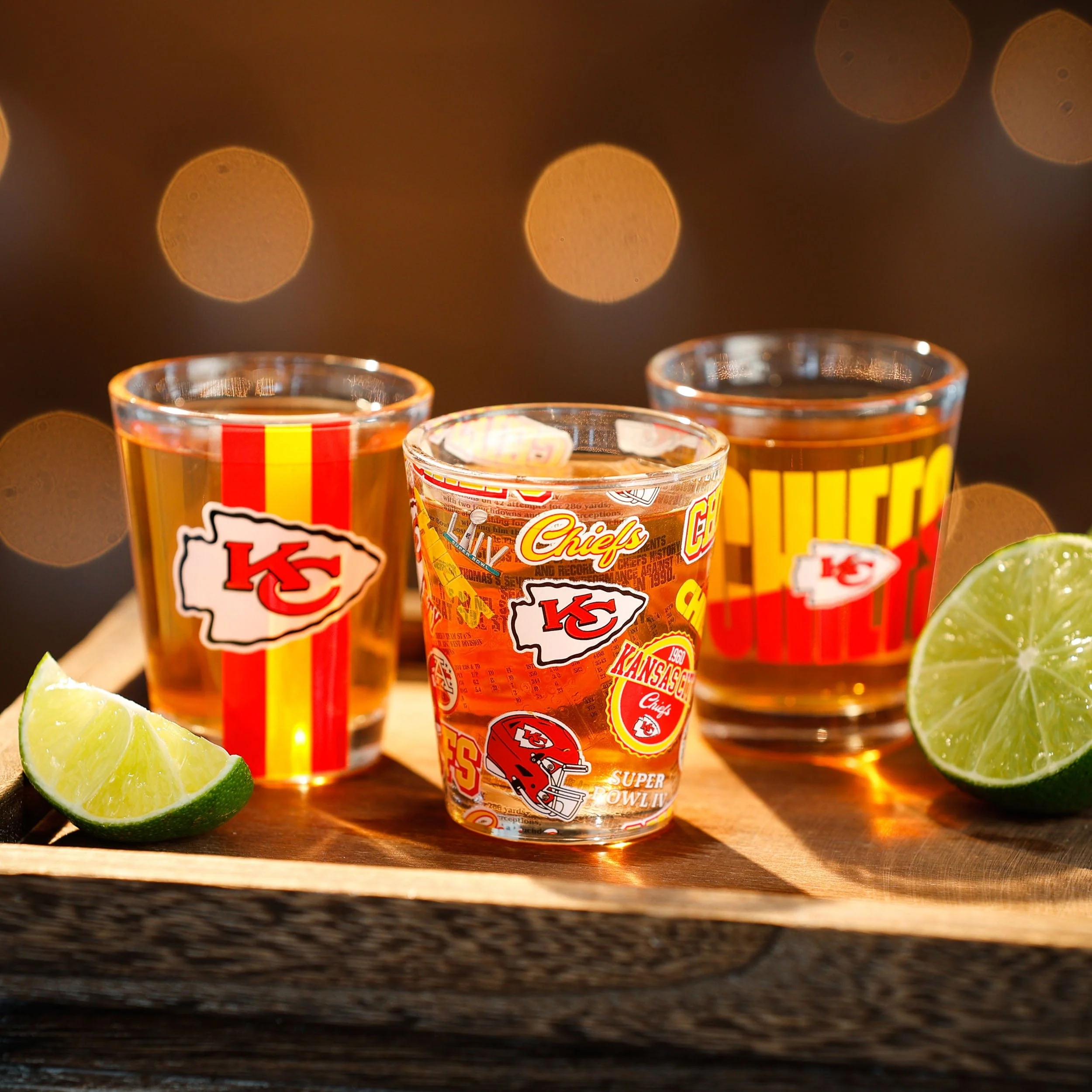 Kansas City Chiefs NFL 3 Pack Shot Glass - Image 2