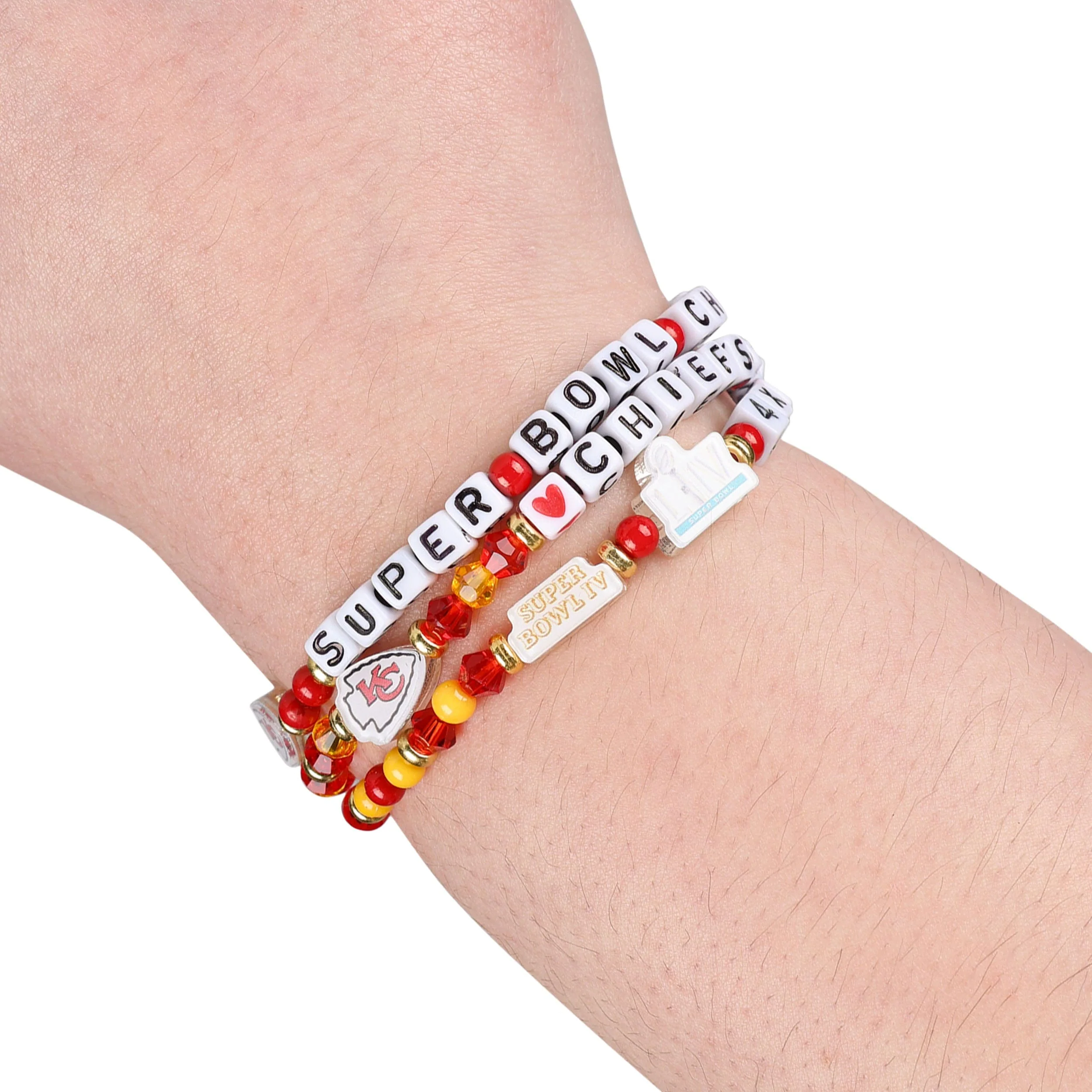 Kansas City Chiefs NFL 4X Super Bowl LVIII Champions 3 Pack Team Friendship Bracelet - Image 4