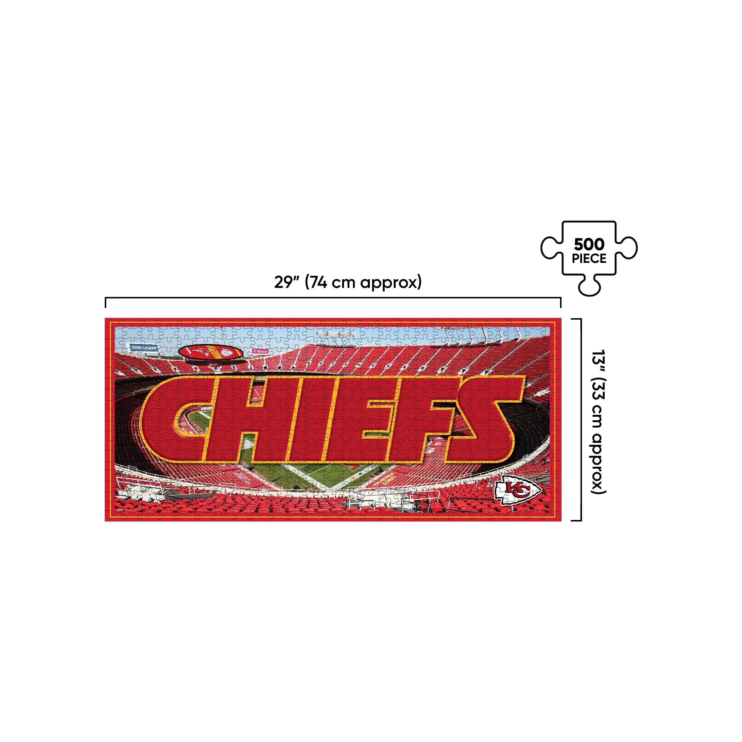 Kansas City Chiefs NFL 500 Piece Stadiumscape Jigsaw Puzzle PZLZ - Arrowhead Stadium - Image 2