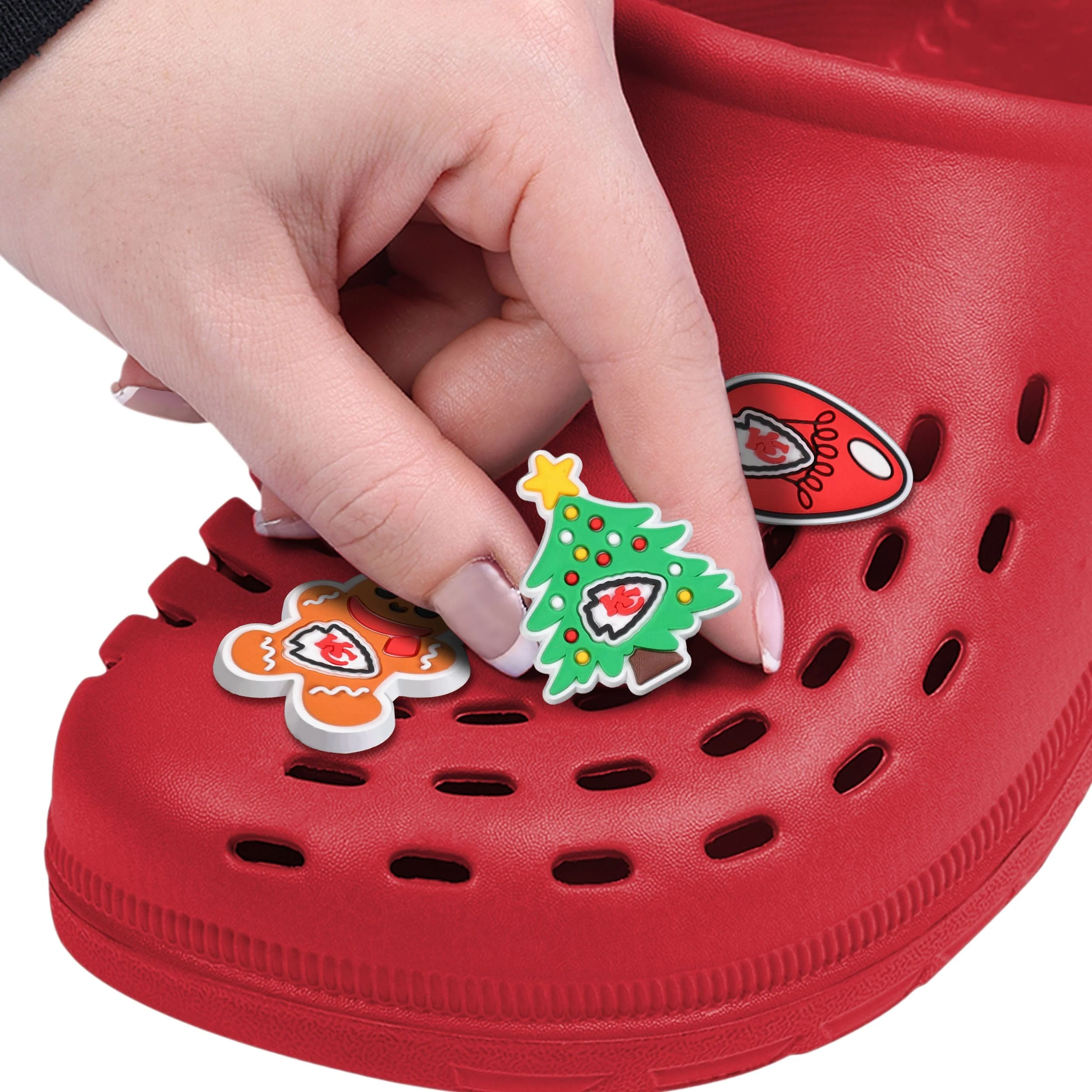 Kansas City Chiefs NFL 6 Pack Holiday Team Clog Charms - Image 3