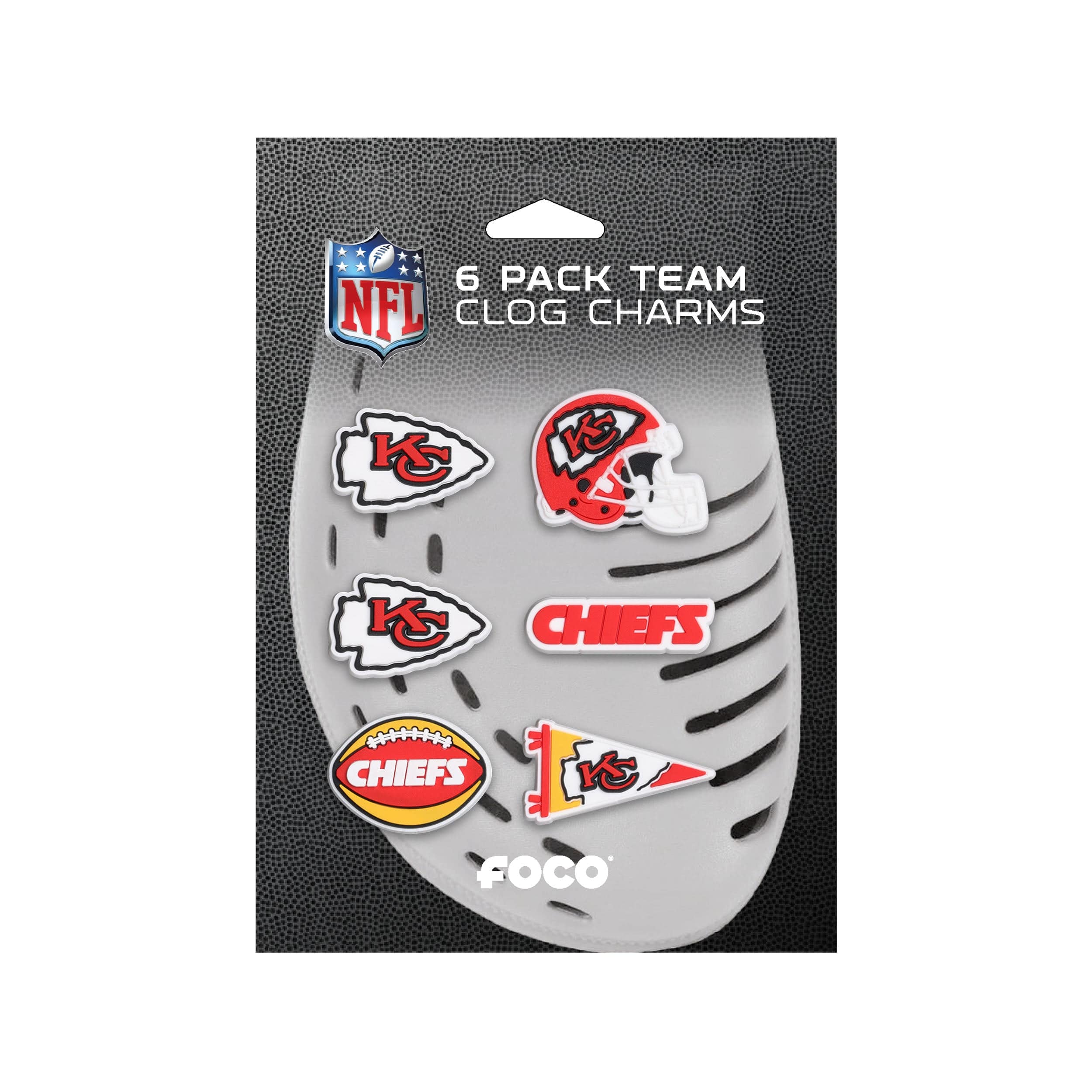 Kansas City Chiefs NFL 6 Pack Team Clog Charms - Image 5
