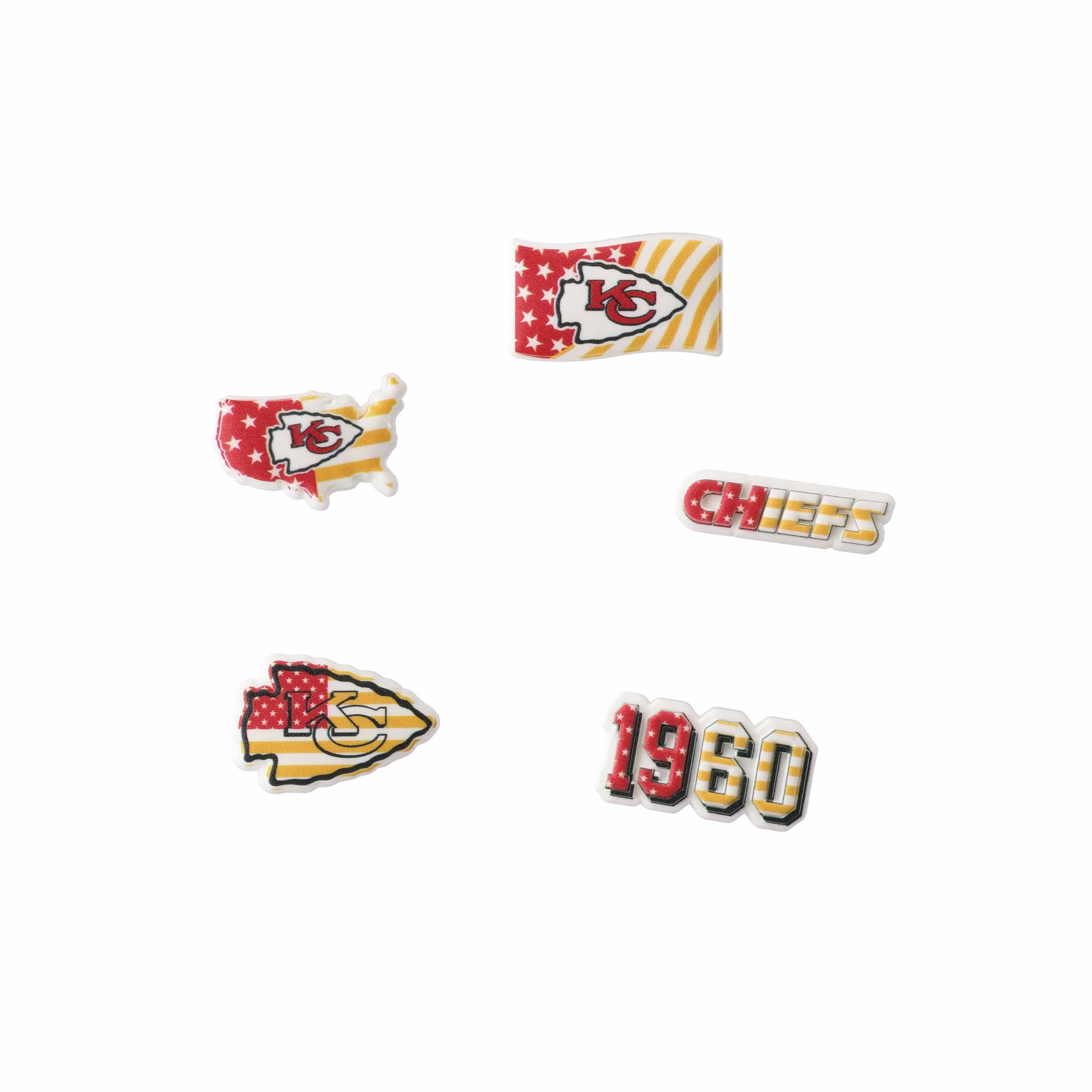 Kansas City Chiefs NFL Americana 5 Pack Team Clog Charms