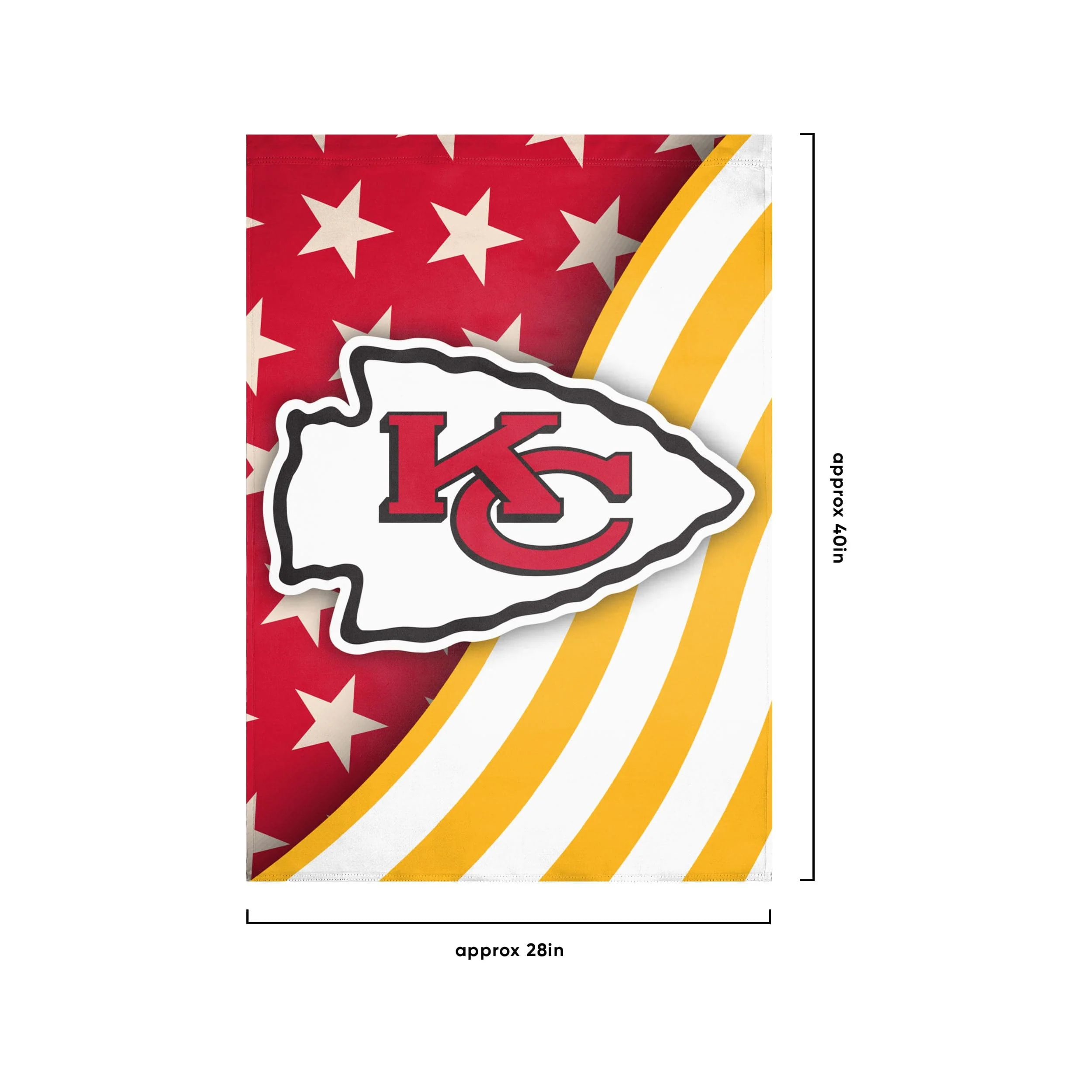 Kansas City Chiefs NFL Americana Vertical Flag - Image 3