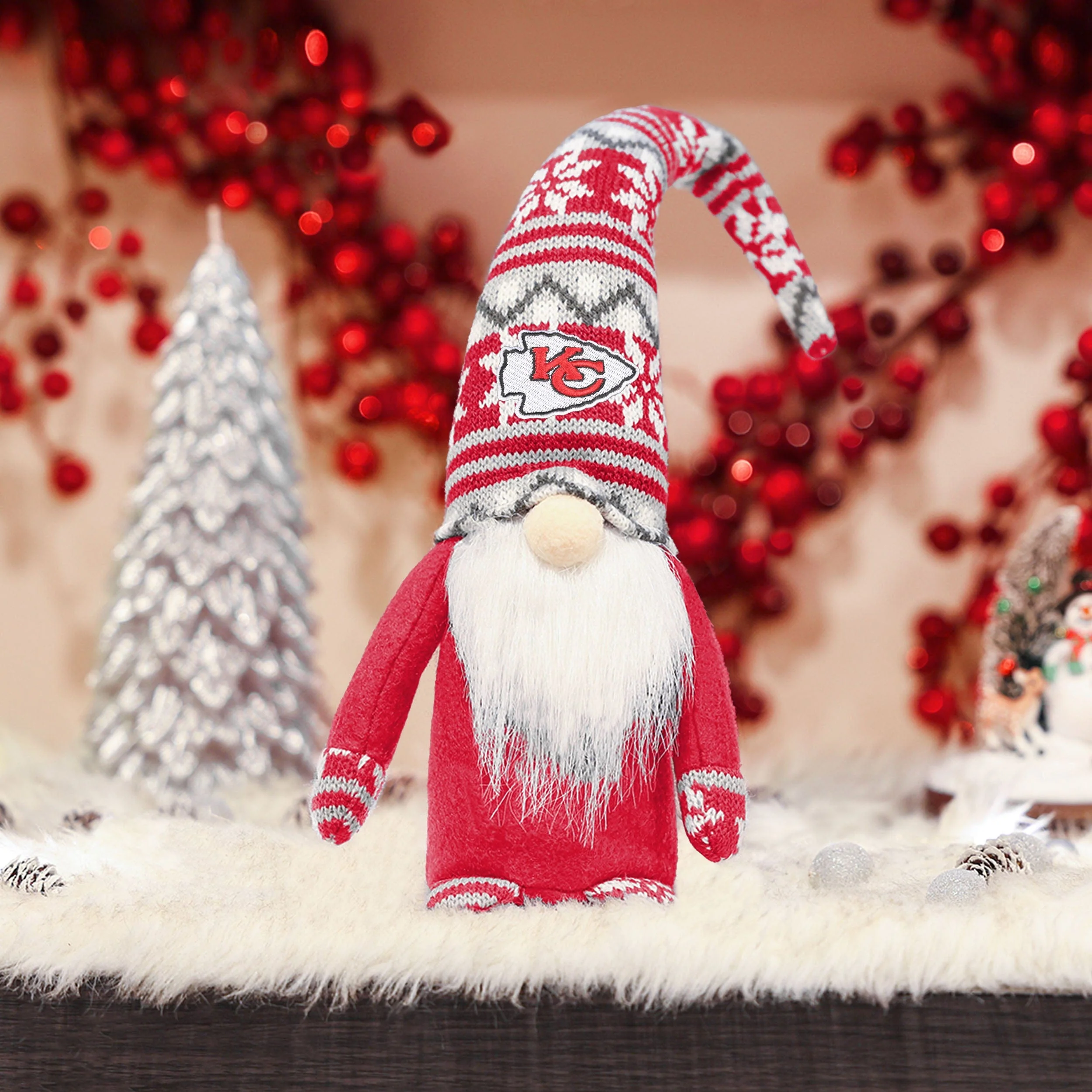 Kansas City Chiefs NFL Bent Hat Plush Gnome - Image 2