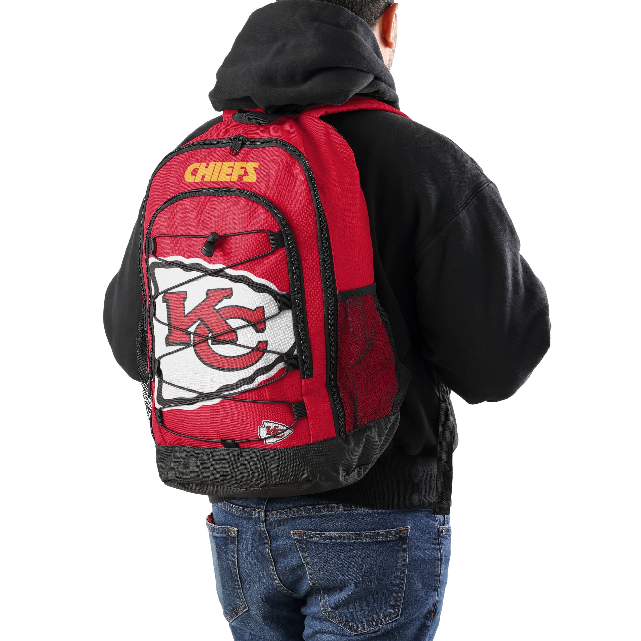 Kansas City Chiefs NFL Big Logo Bungee Backpack - Image 4