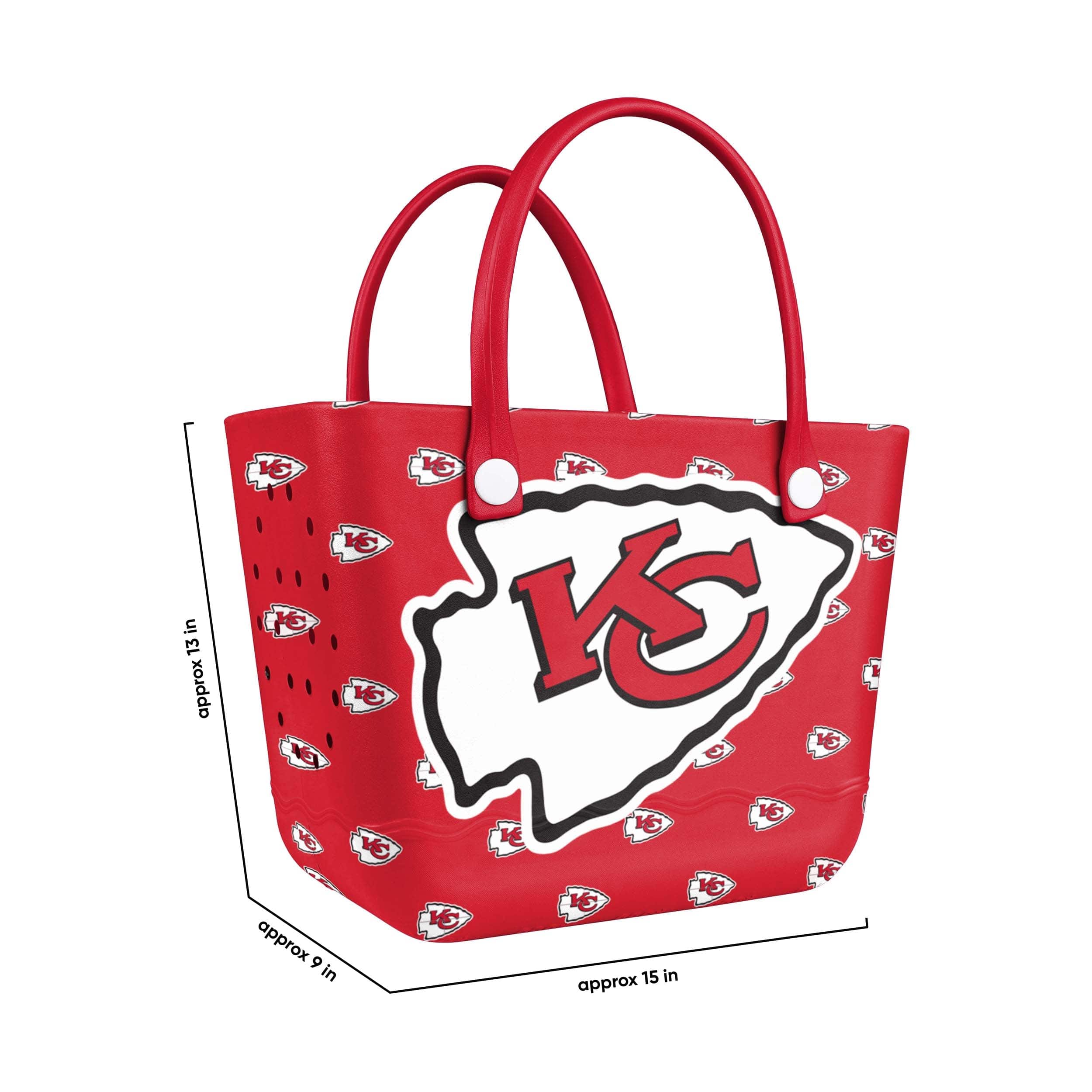 Kansas City Chiefs NFL Big Logo Mini Print Tailgate Tote Bag - Image 3