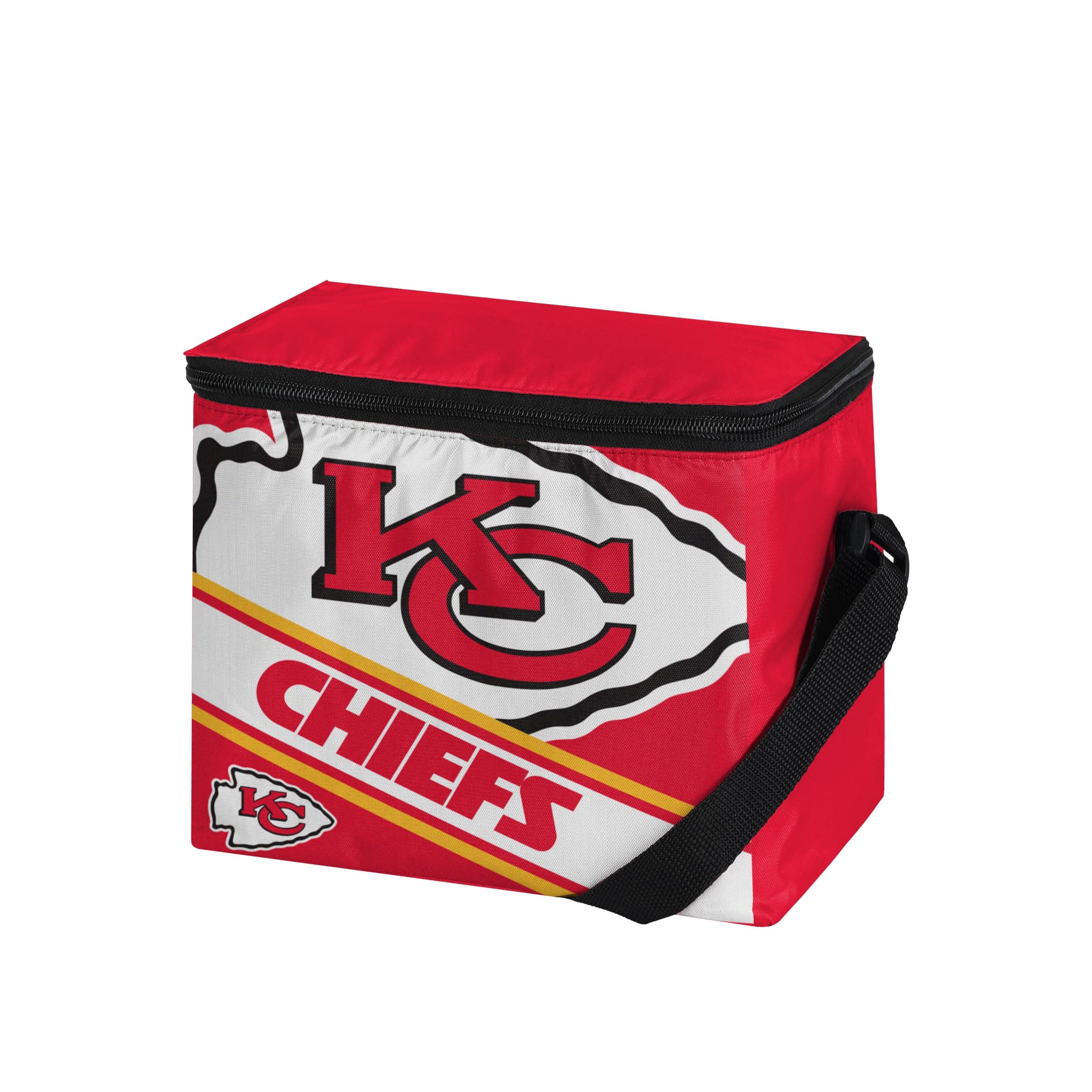 Kansas City Chiefs NFL Big Logo Stripe 6 Pack Cooler - Image 2