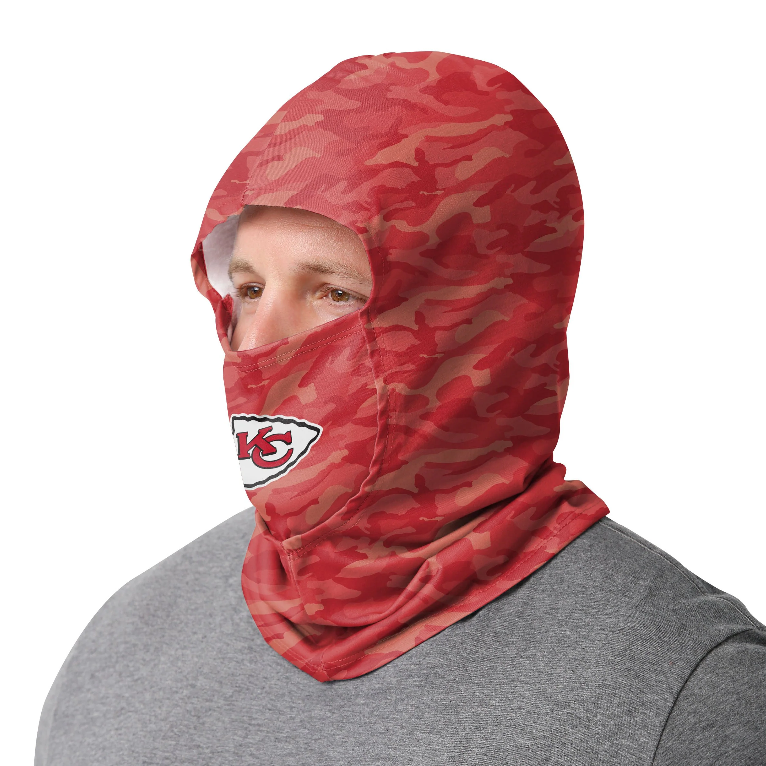 Kansas City Chiefs NFL Camo Lightweight Hooded Gaiter - Image 2