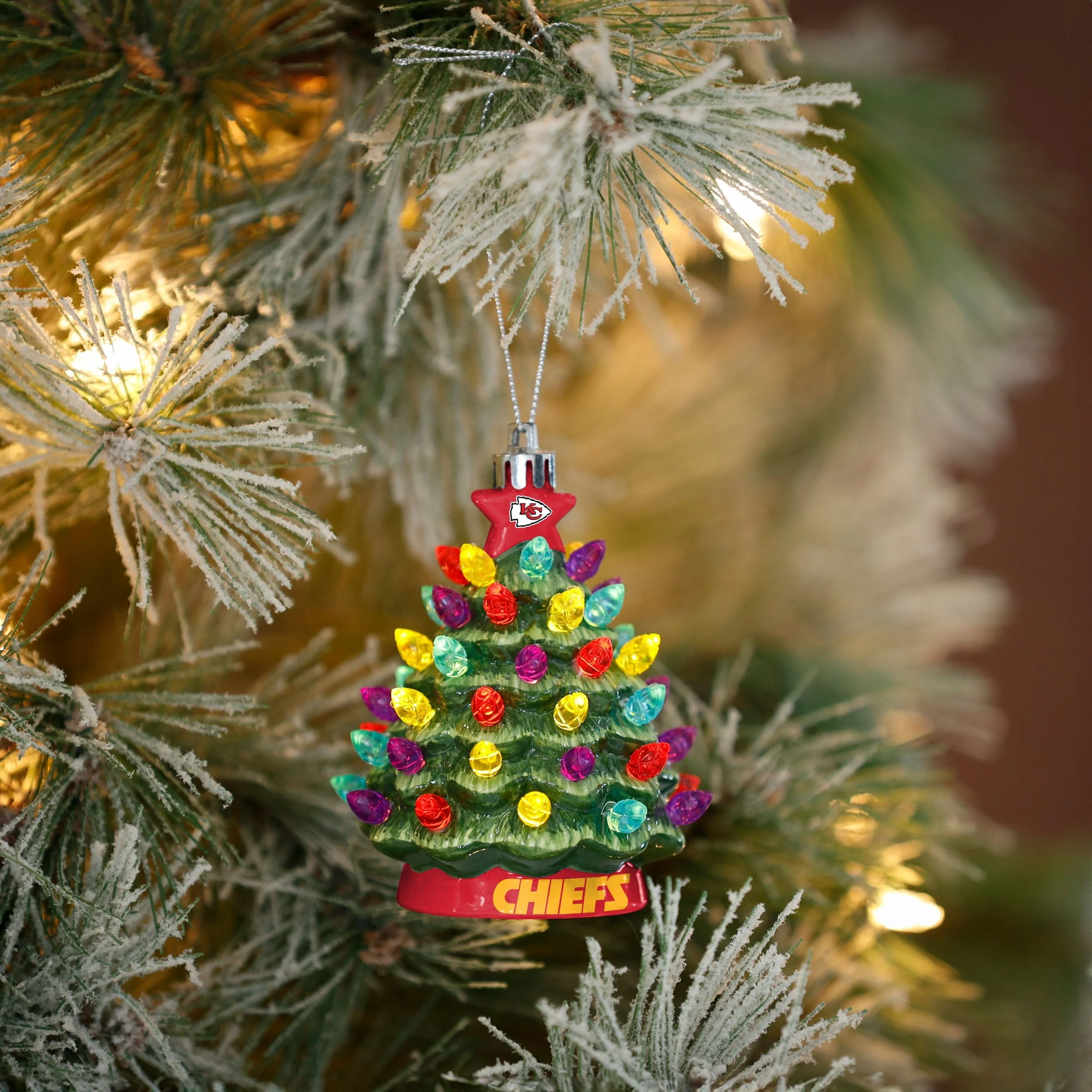 Kansas City Chiefs NFL Ceramic Tree Ornament - Image 2