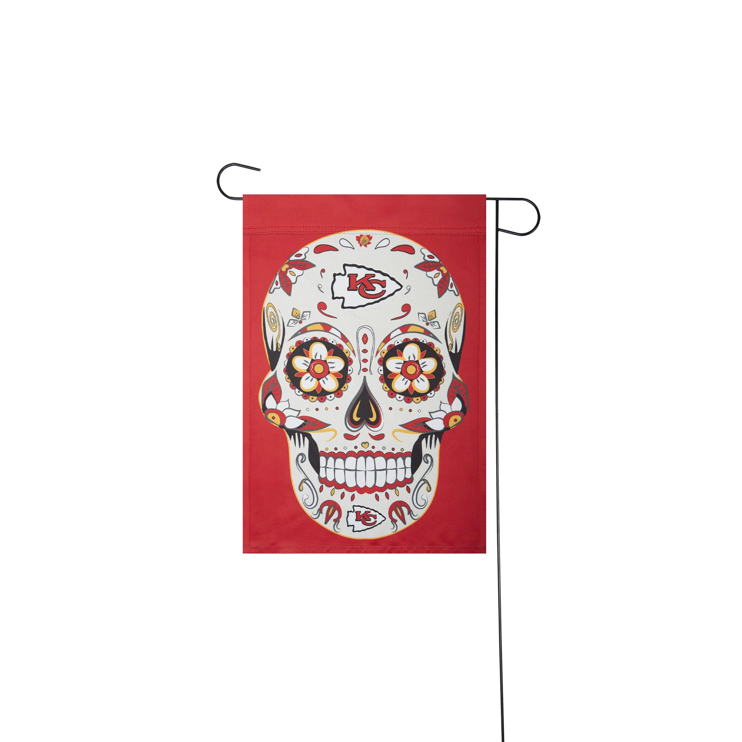 Kansas City Chiefs NFL Day Of The Dead Garden Flag - Image 2