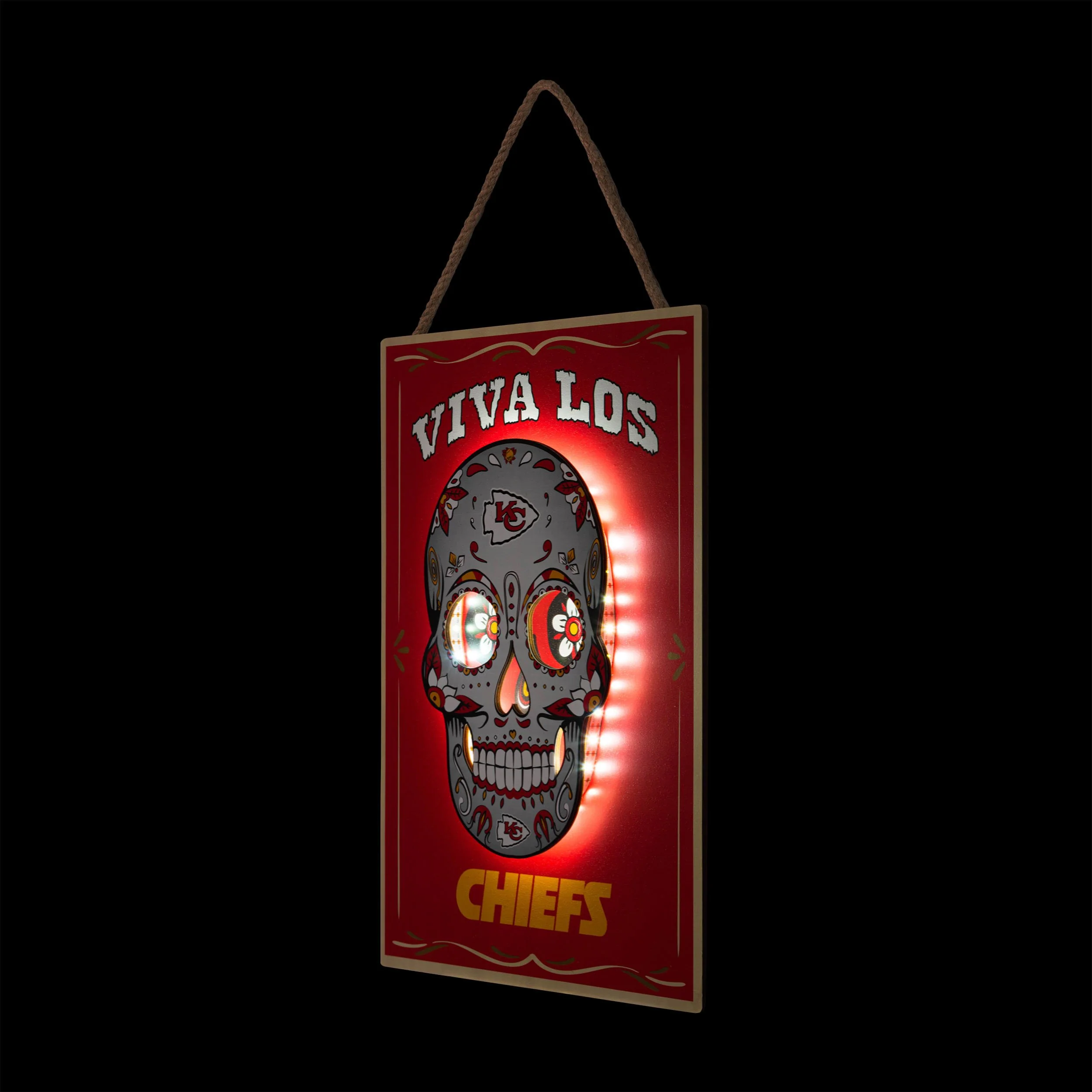 Kansas City Chiefs NFL Day ofThe Dead LED Sign - Image 2