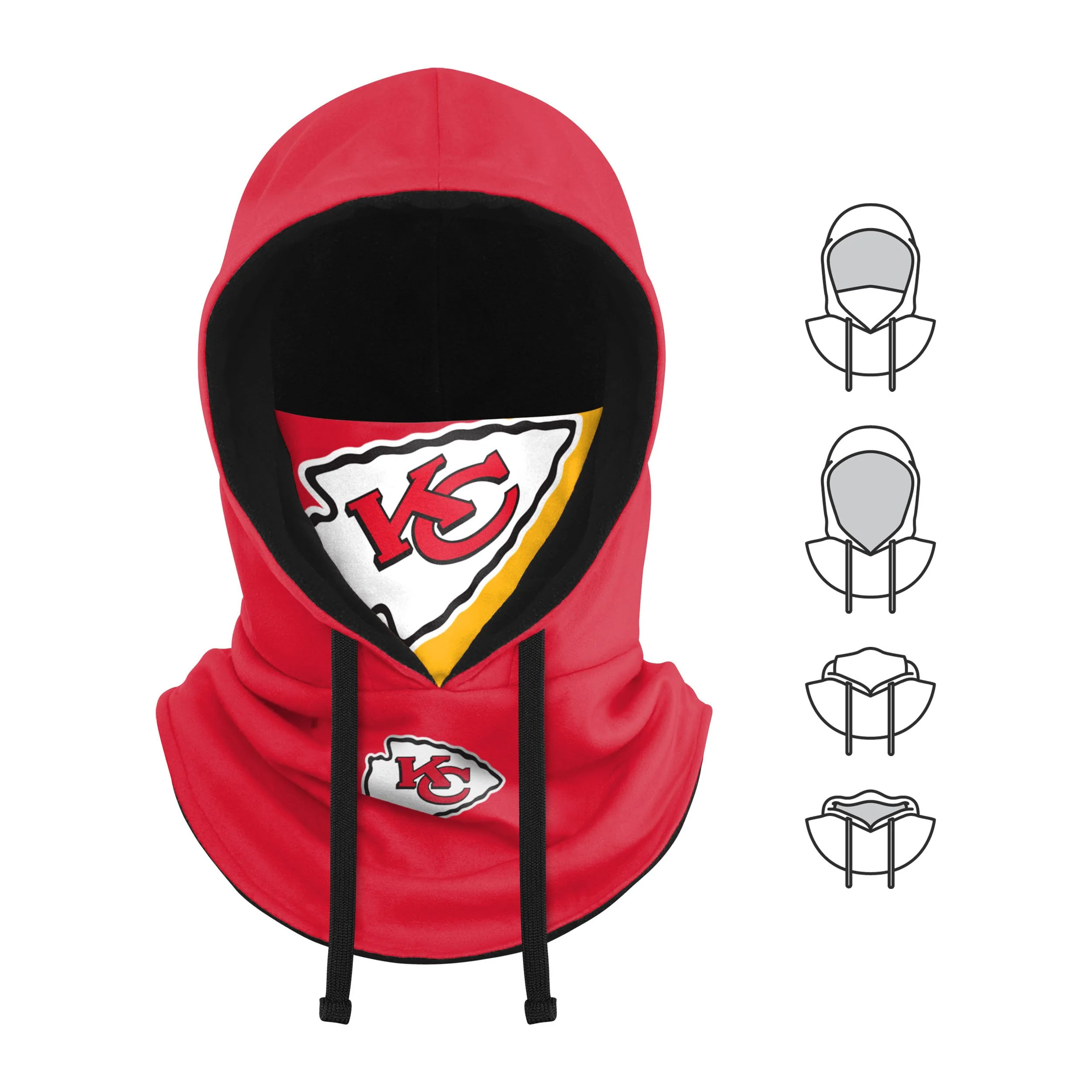 Kansas City Chiefs NFL Drawstring Hooded Gaiter - Image 5