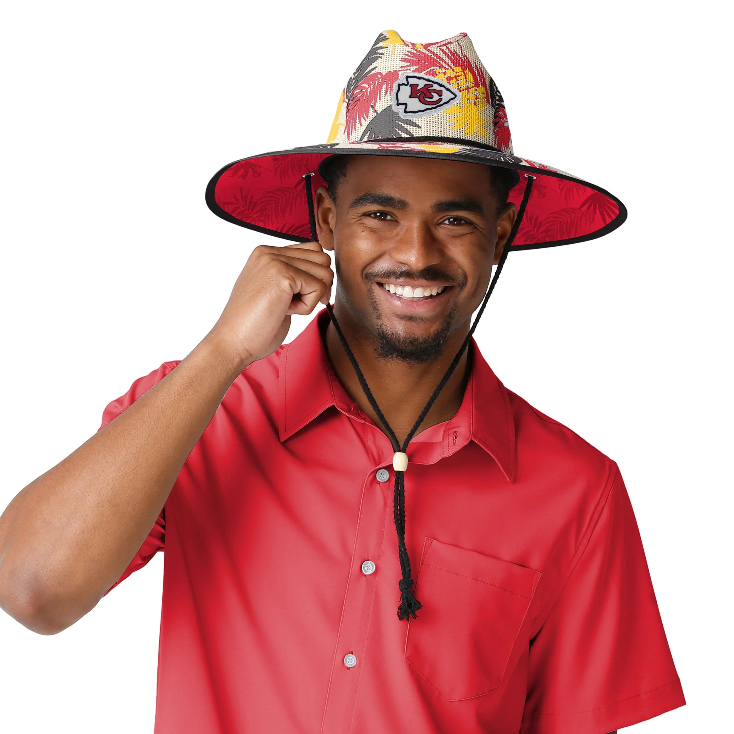 Kansas City Chiefs NFL Floral Printed Straw Hat - Image 2