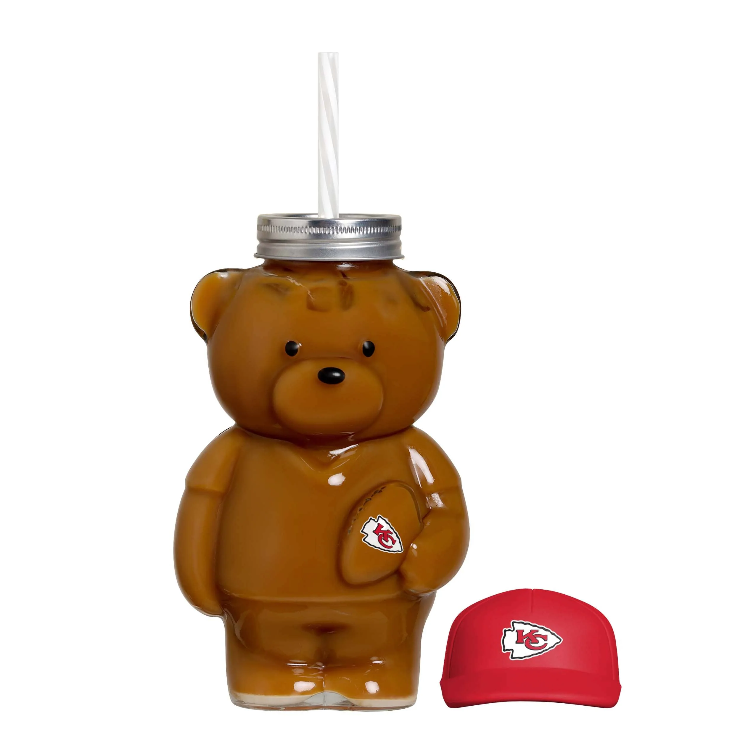 Kansas City Chiefs NFL Glass Bear Tumbler (PREORDER - SHIPS LATE JUNE) - Image 3