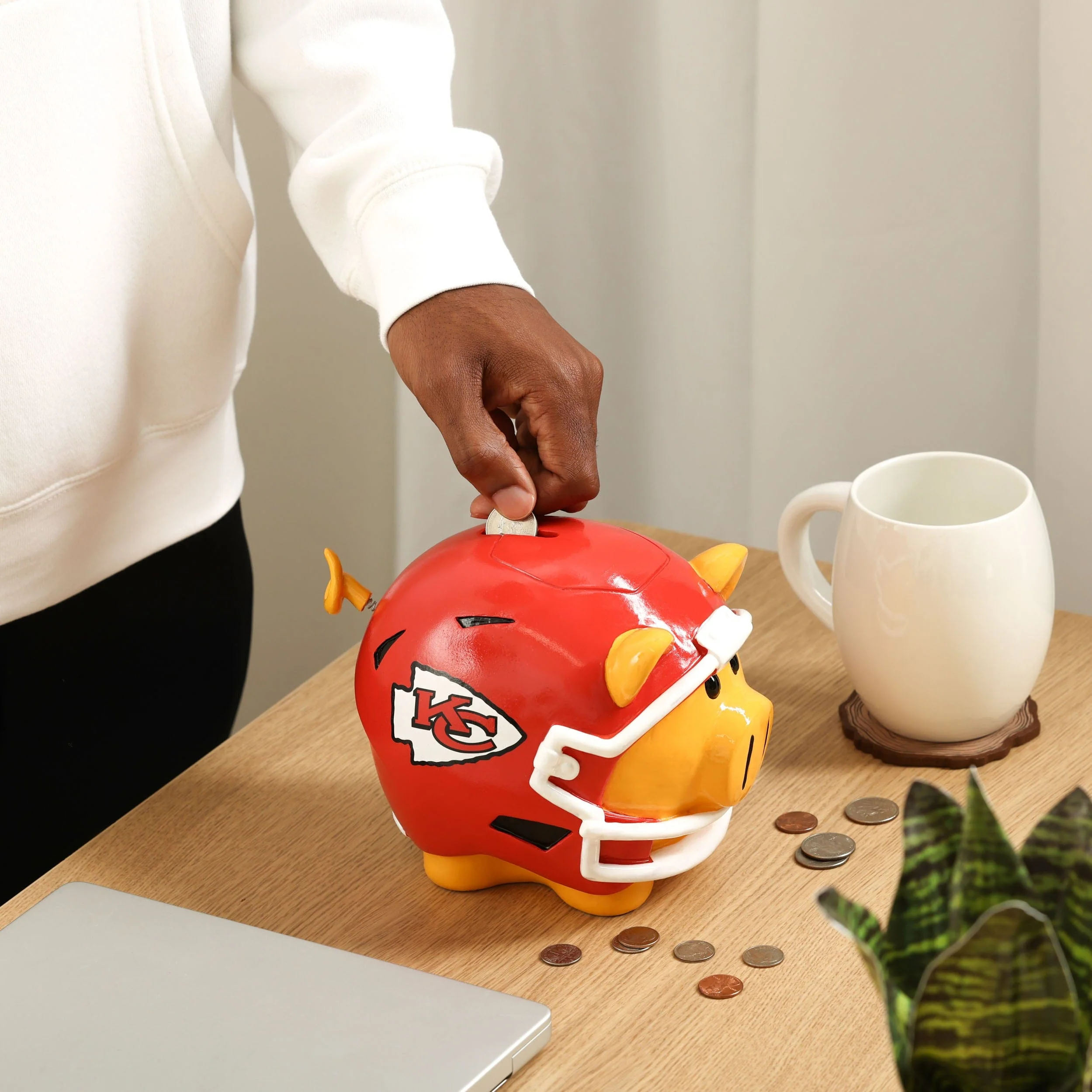 Kansas City Chiefs NFL Helmet Piggy Bank - Image 2