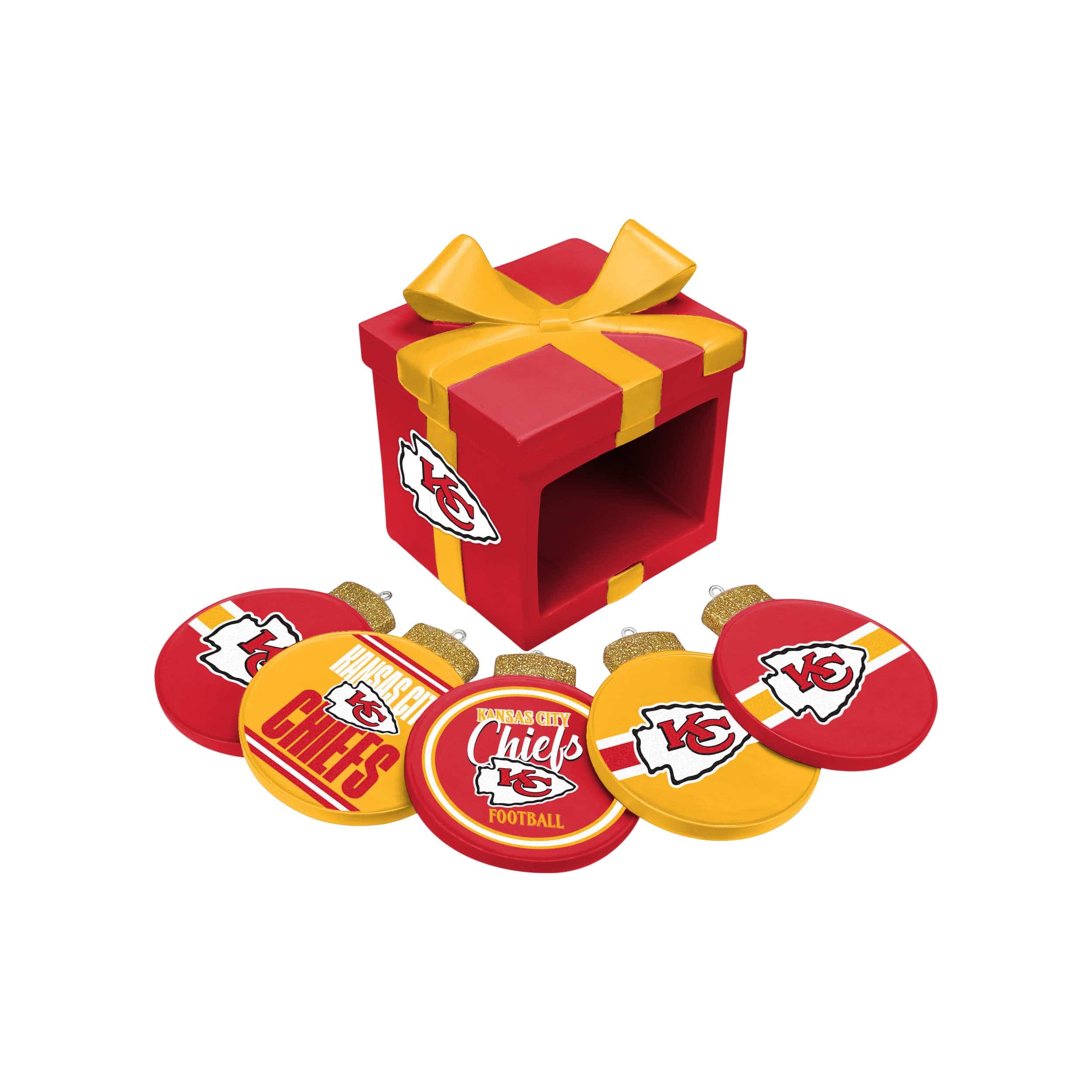 Kansas City Chiefs NFL Holiday 5 Pack Coaster Set - Image 3