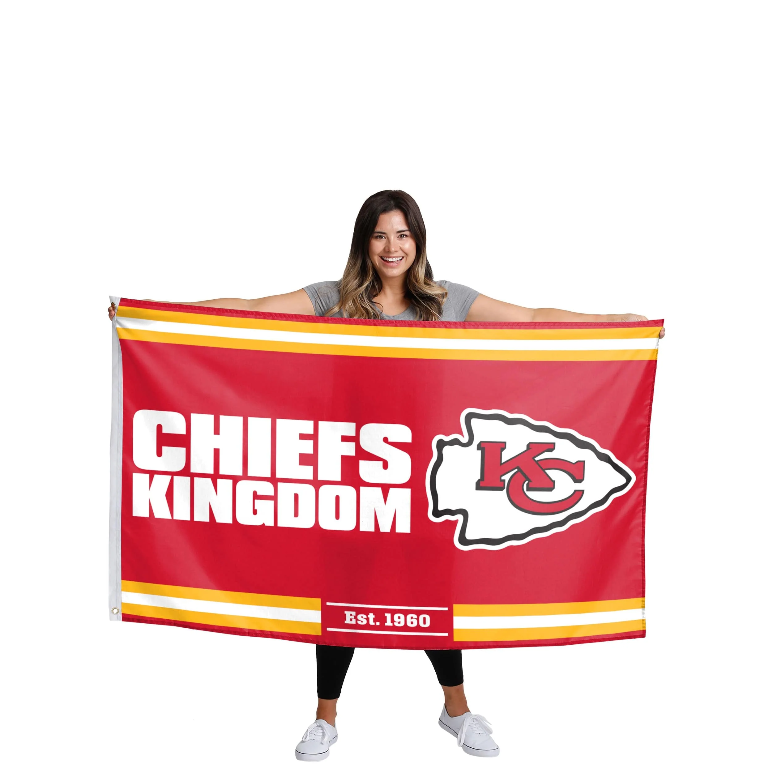 Kansas City Chiefs NFL Horizontal Slogan Flag - Image 2